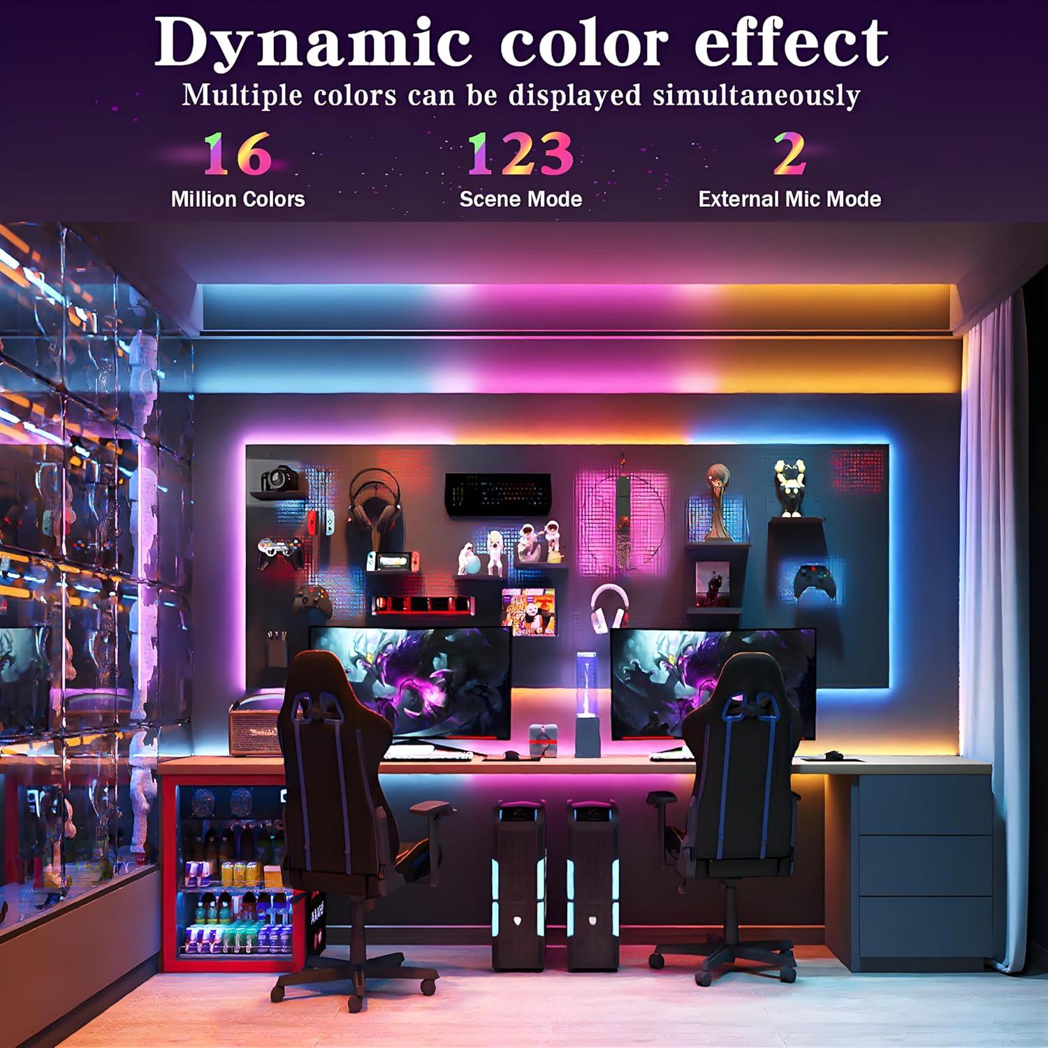 Tira LED Inteligente Tenmiro 30.48m RGB Control APP
