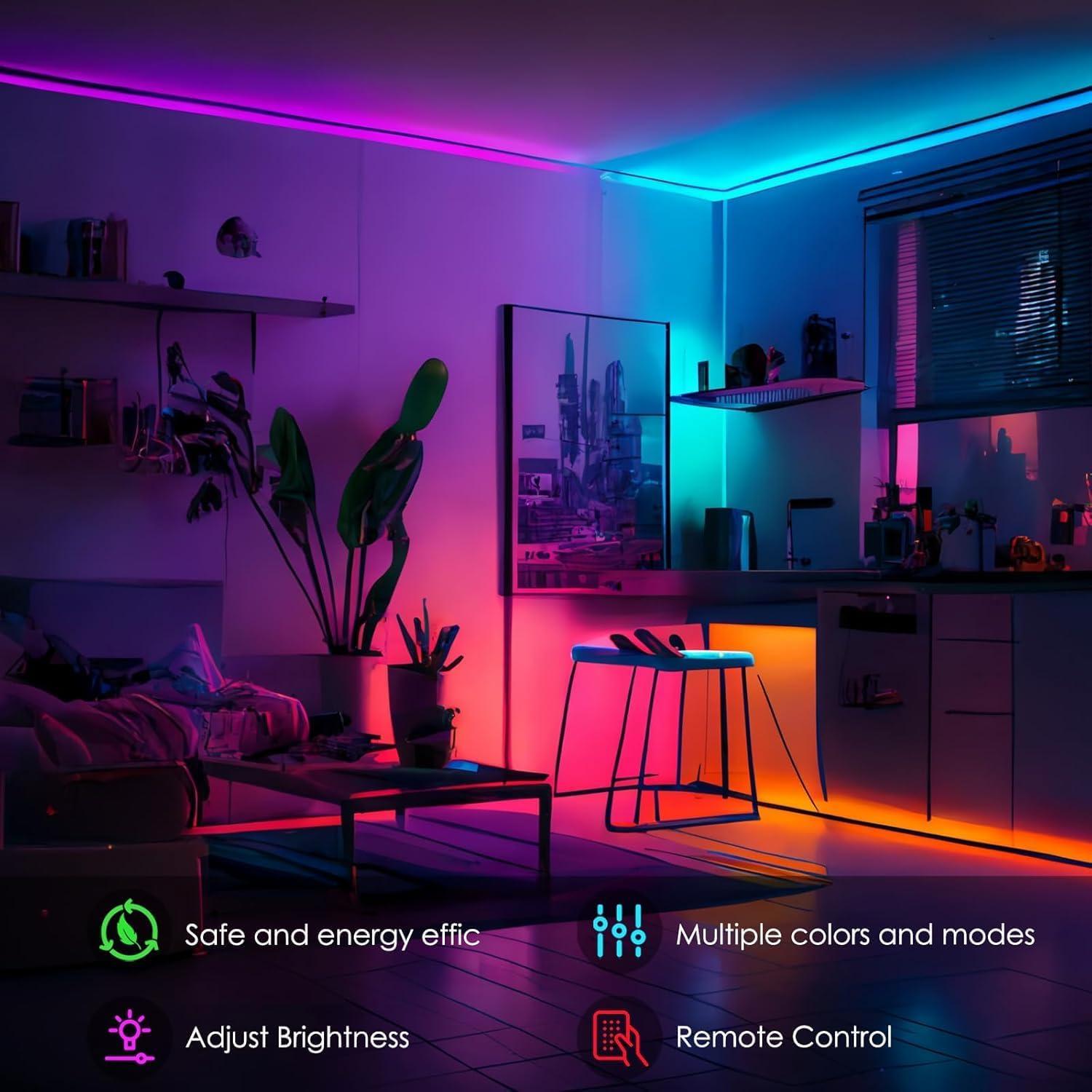 Tira LED Inteligente Tenmiro 30.48m RGB Control APP