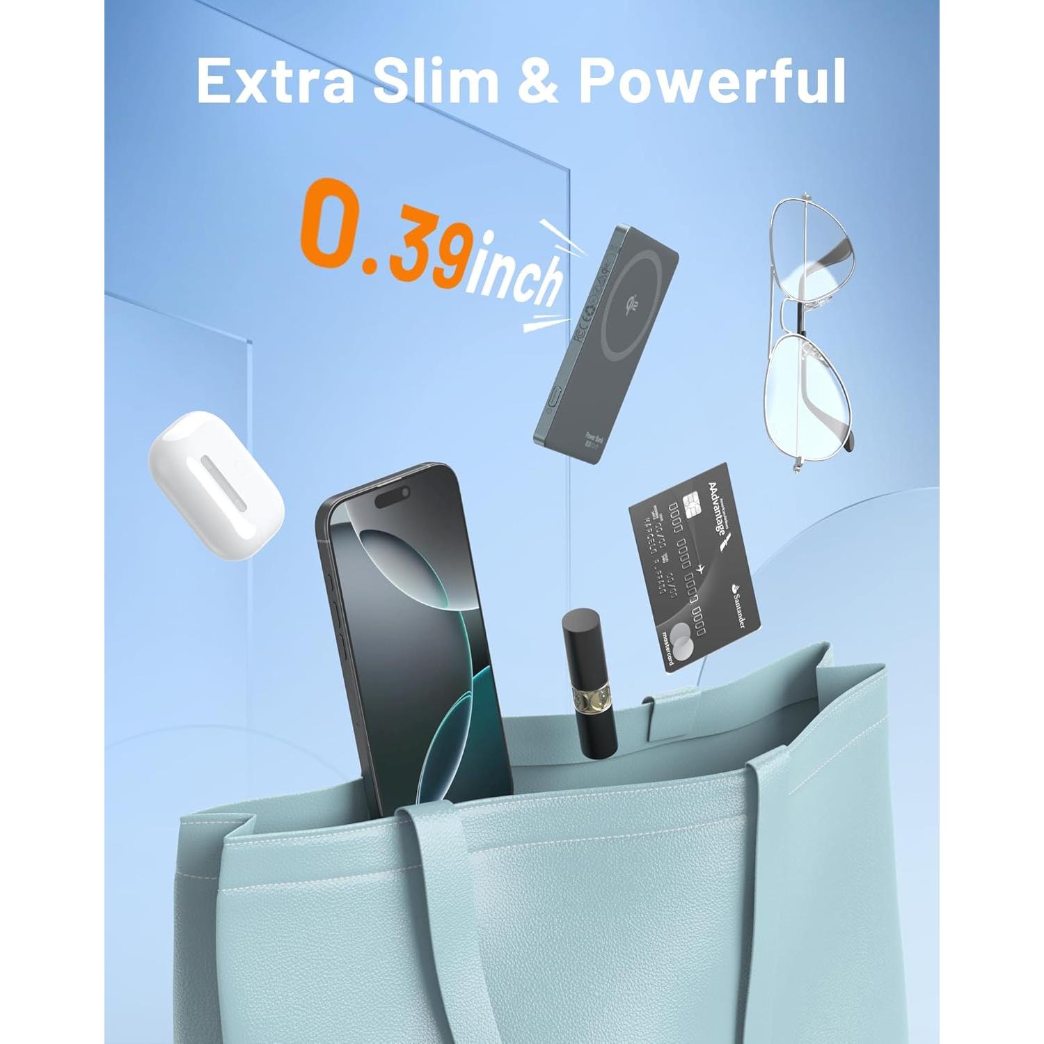 Pack Batería MagSafe 5000mAh Carga Inalámbrica 15W Qi2