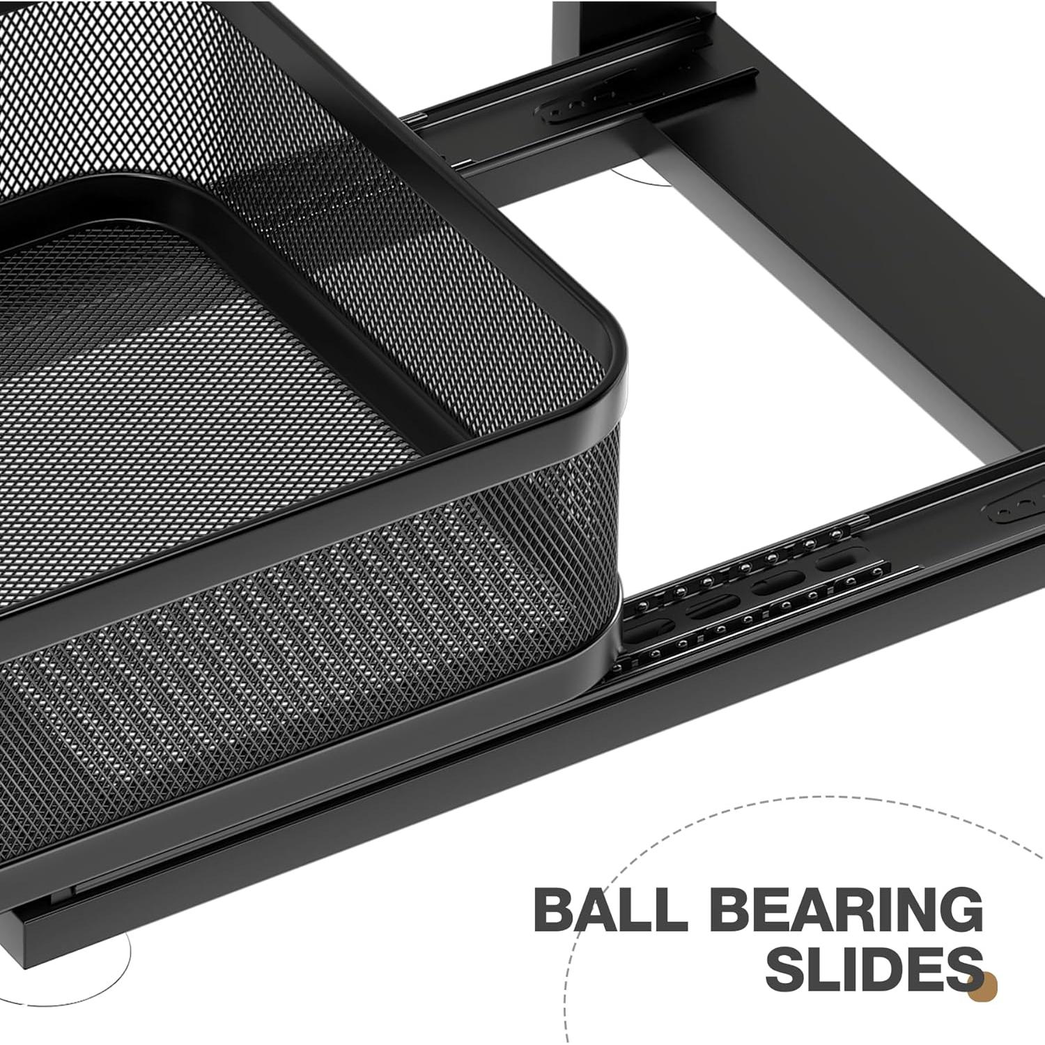 Organizador Bajo Fregadero Corbyles 2 Niveles Ajustable Negro