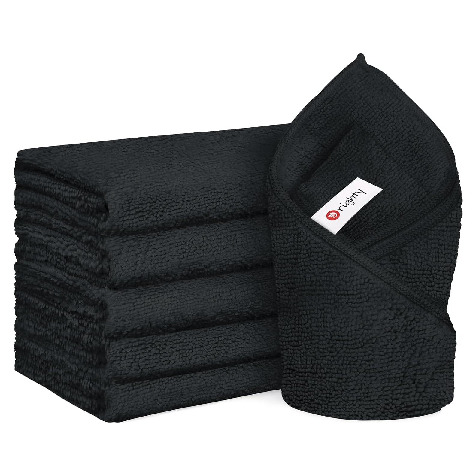 Toallas de Mano Negras Orighty 6 Pack Microfibra 40.6x71.1 cm