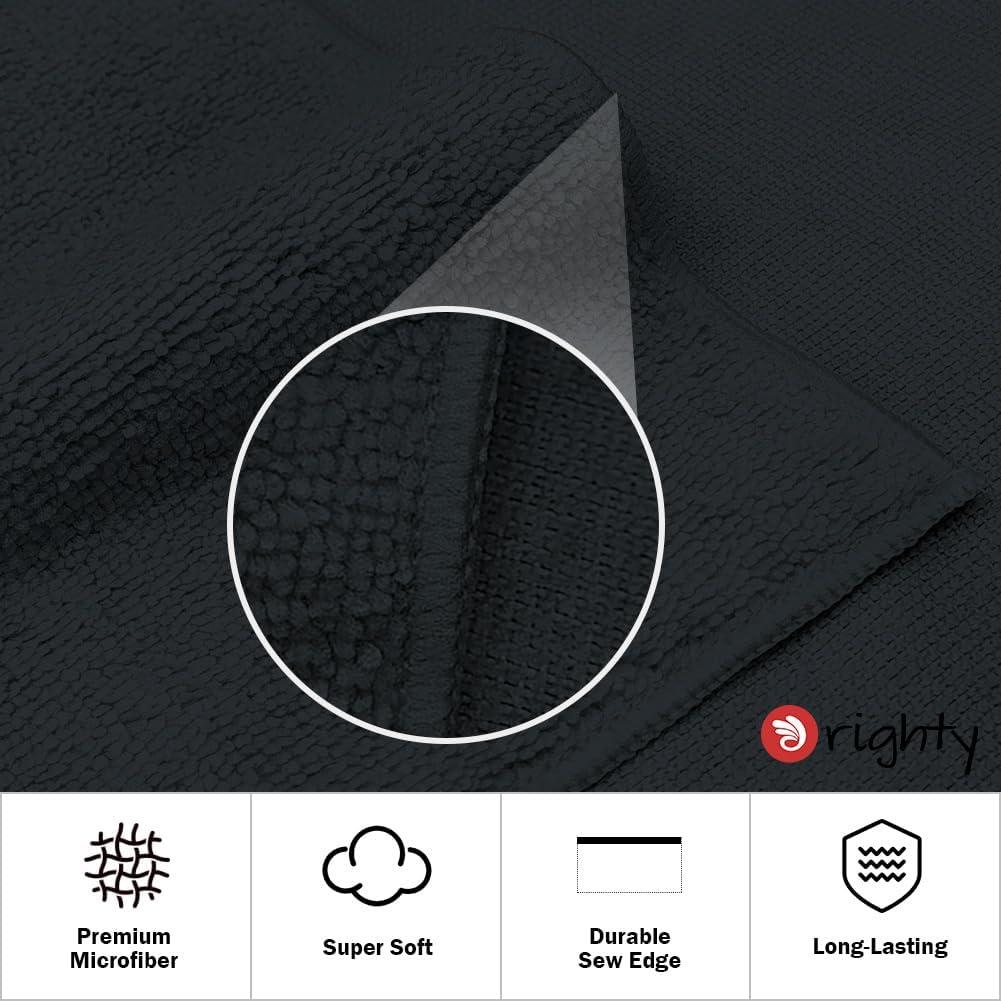 Toallas de Mano Negras Orighty 6 Pack Microfibra 40.6x71.1 cm