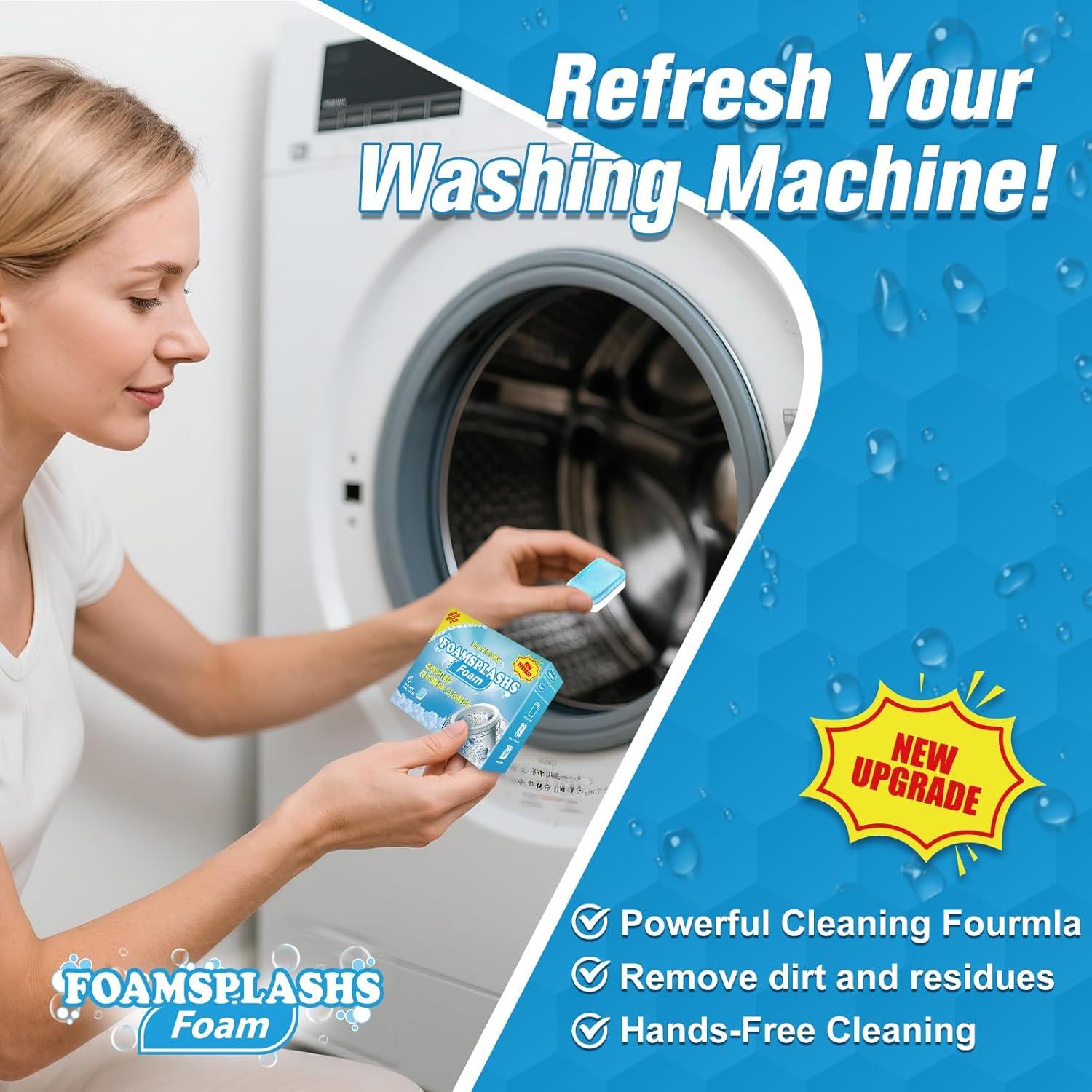 Limpiador de Lavadora FOAMSPLASHS Foam 6 Tabletas 120g Azul