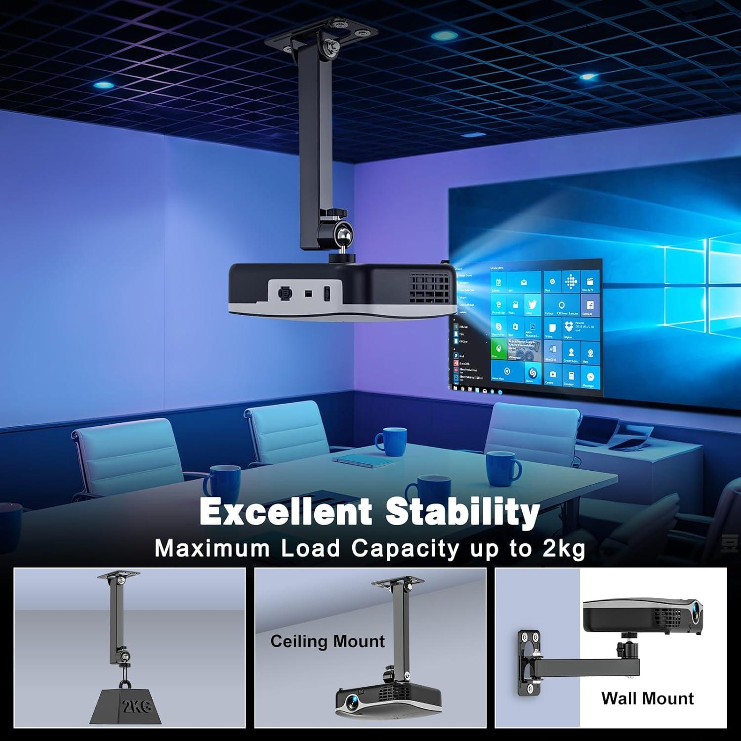 Soporte de Proyector BAISHUN Ajustable Pared Techo 2kg