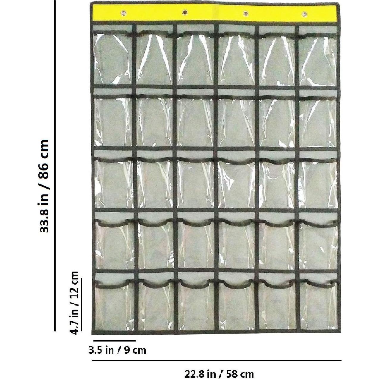 Organizador de bolsillo ANIZER 30 bolsillos 57.9x85.8cm Gris