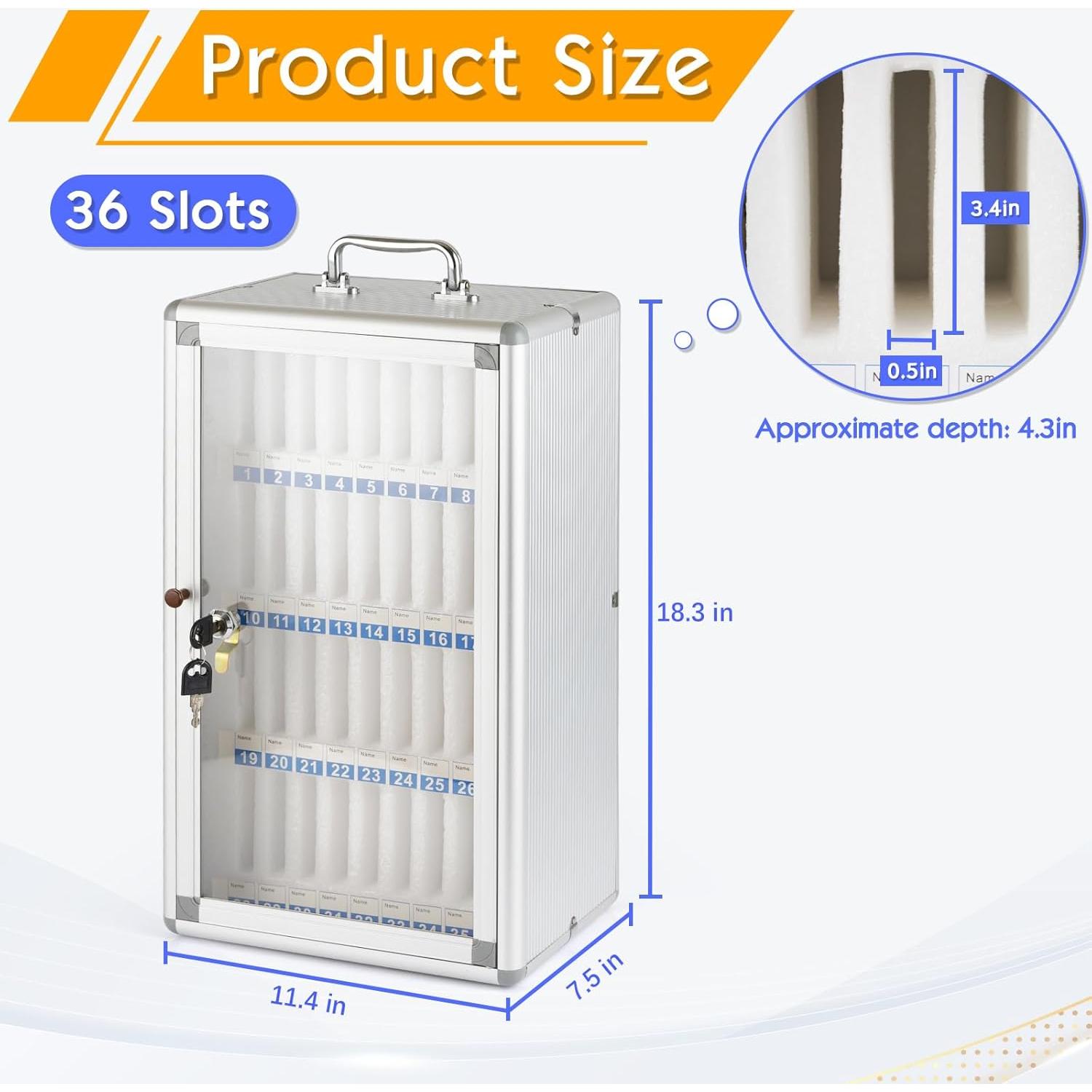 Gabinete de Almacenamiento Ozzptuu 36 Compartimentos para Teléfonos