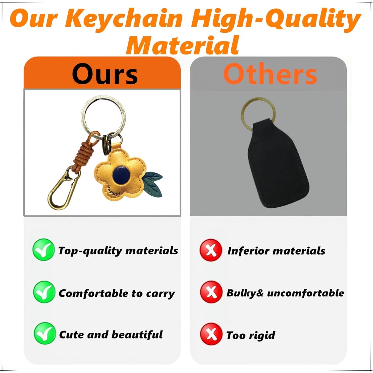 Llavero de Fruta Retro de Cuero Amarillo - Accesorio Unisex