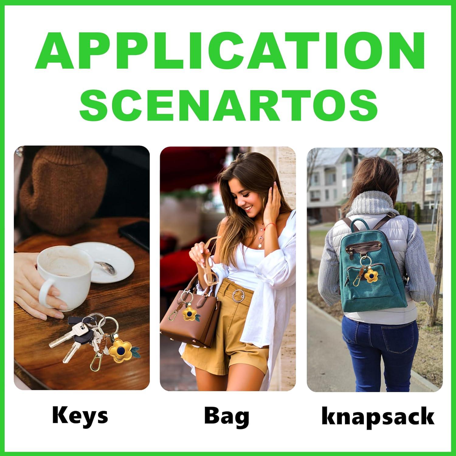 Llavero de Fruta Retro de Cuero Amarillo - Accesorio Unisex