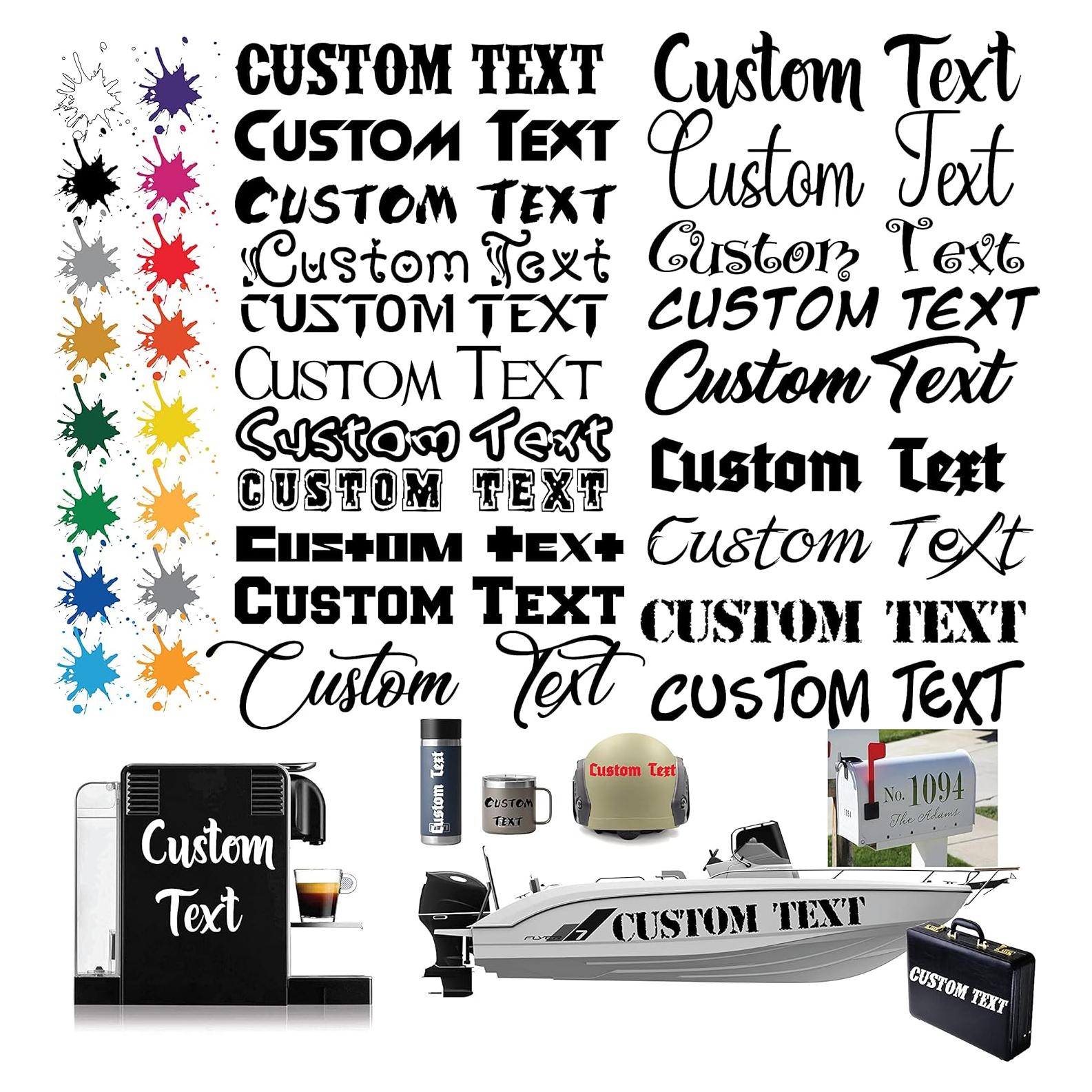 Calcomanía de Vinilo Personalizada BestDecor4you - Auto, 12.7 a 254 cm