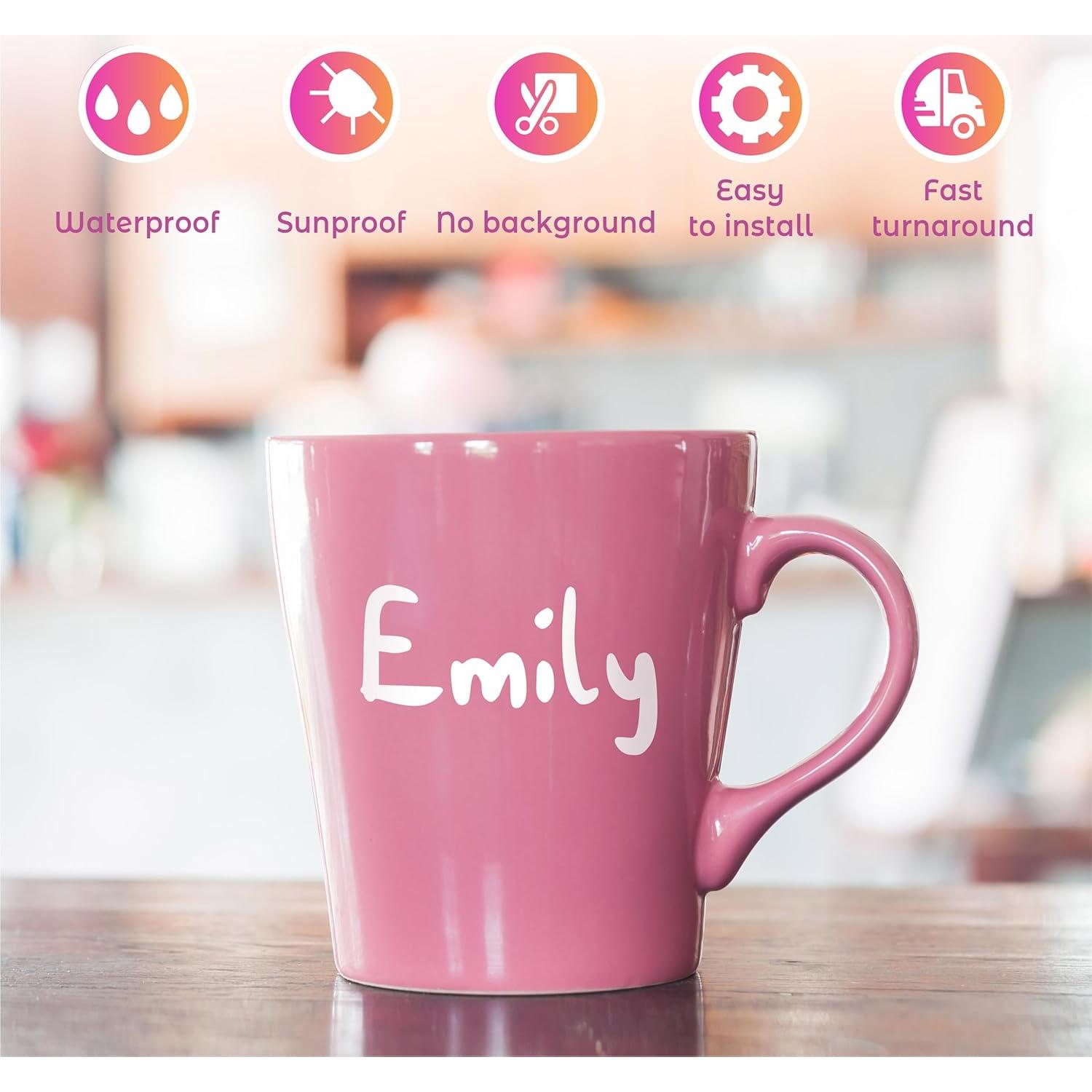 Calcomanía de Vinilo Personalizada BestDecor4you - Auto, 12.7 a 254 cm