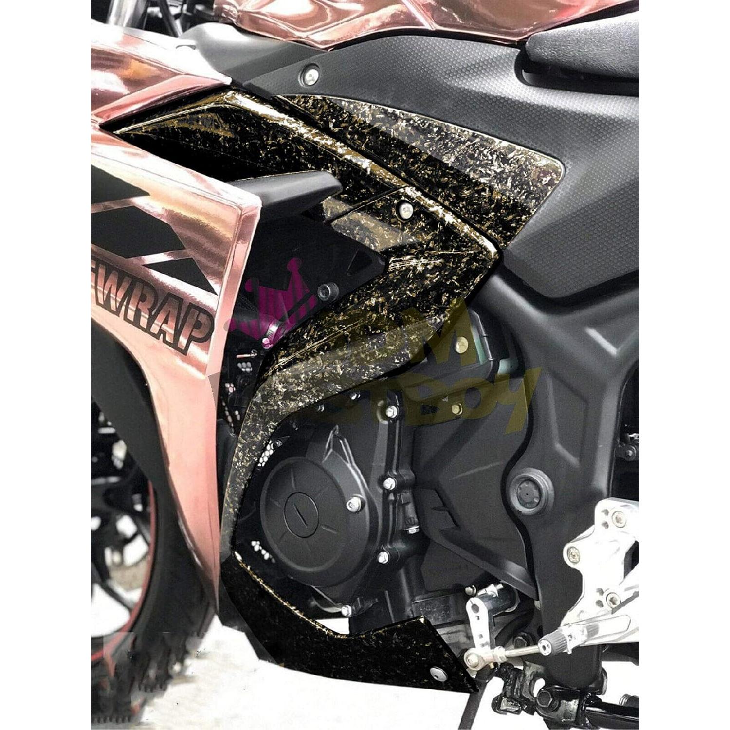 Vinilo de fibra de carbono dorado 61x152cm JDMBESTBOY