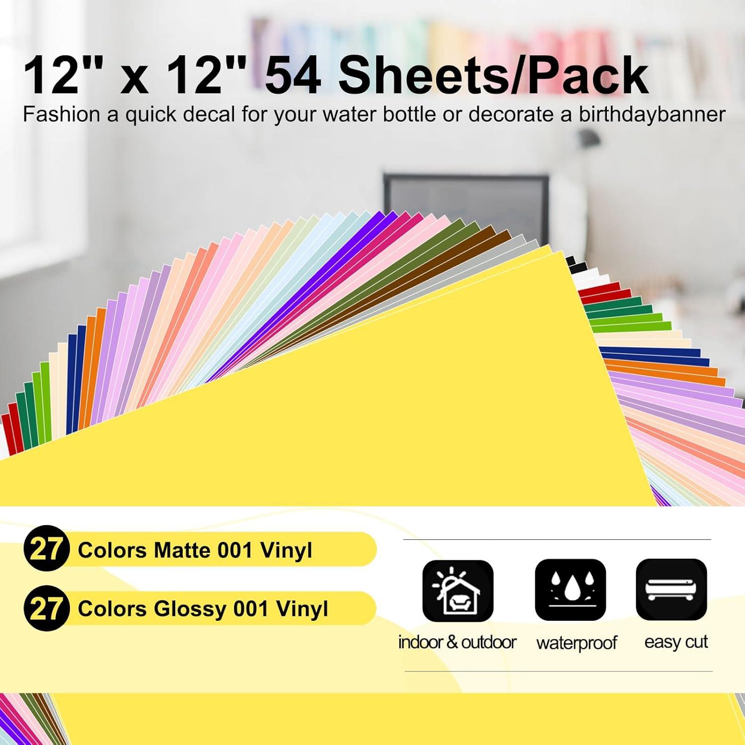 Paquete de Vinilo Adhesivo TECKWRAP 54 Hojas 30.48x30.48 cm