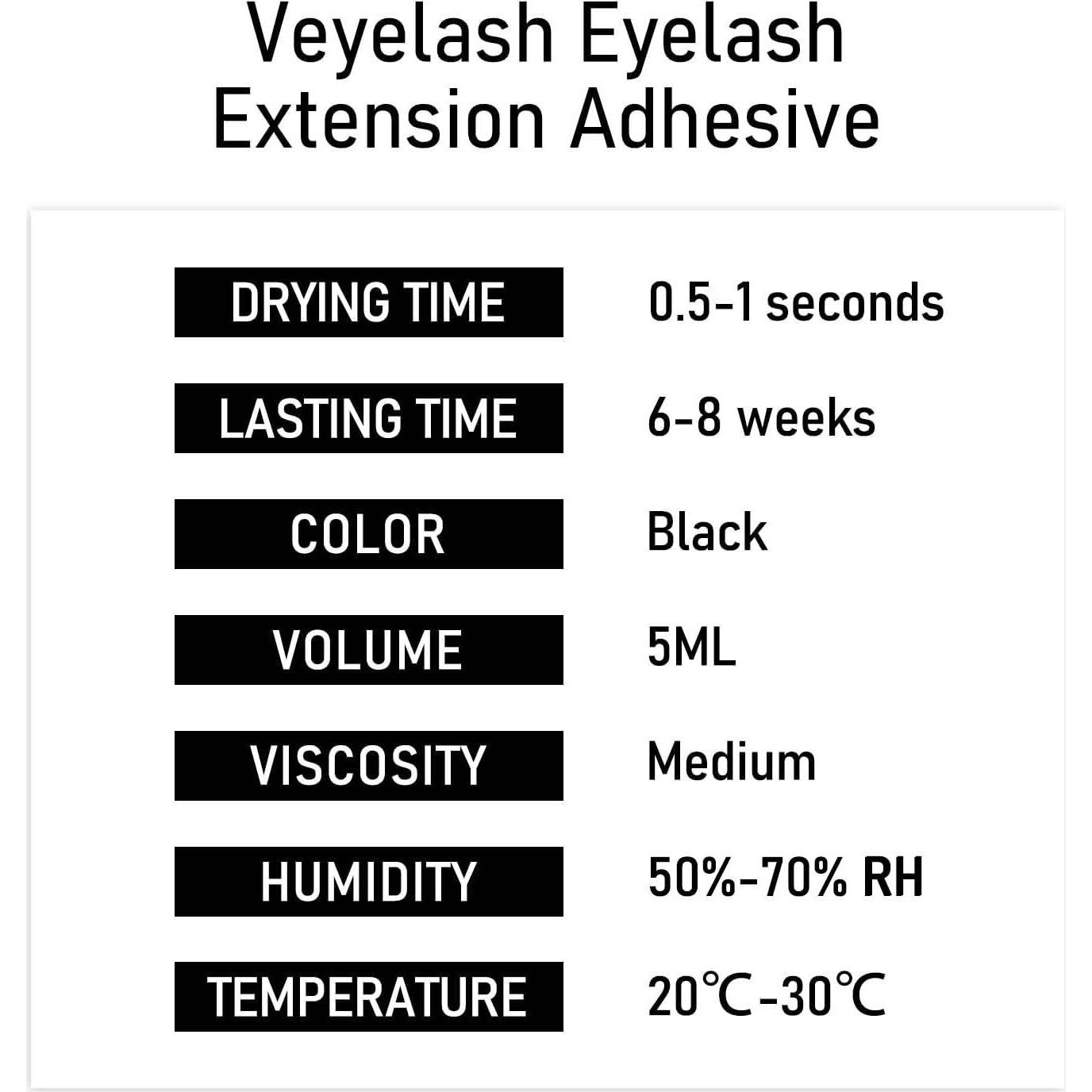 Pegamento Profesional para Extensiones de Pestañas VEYES 5ml