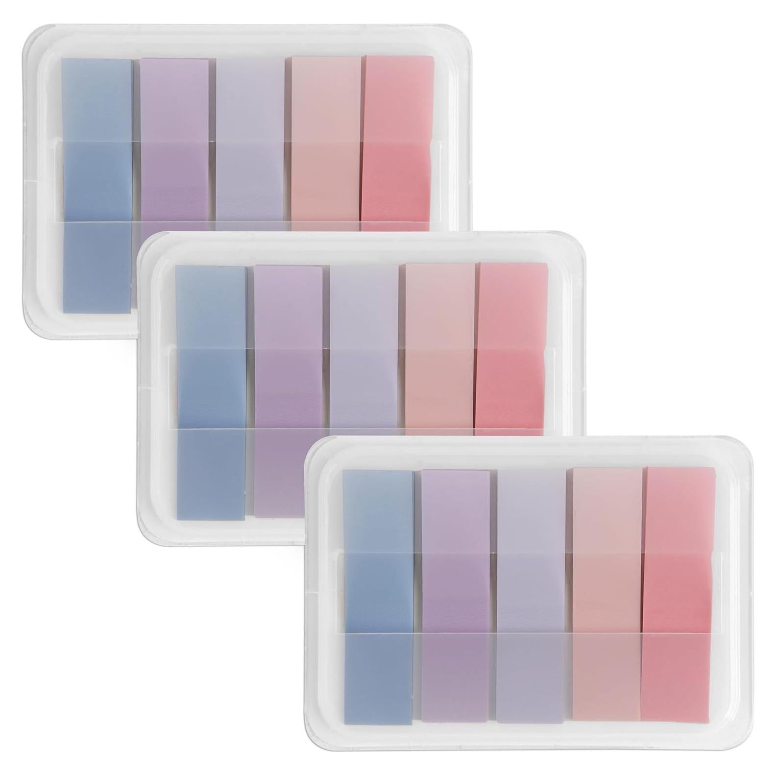 Pestañas Adhesivas Transparentes Essex Wares 300 Piezas 5 Colores