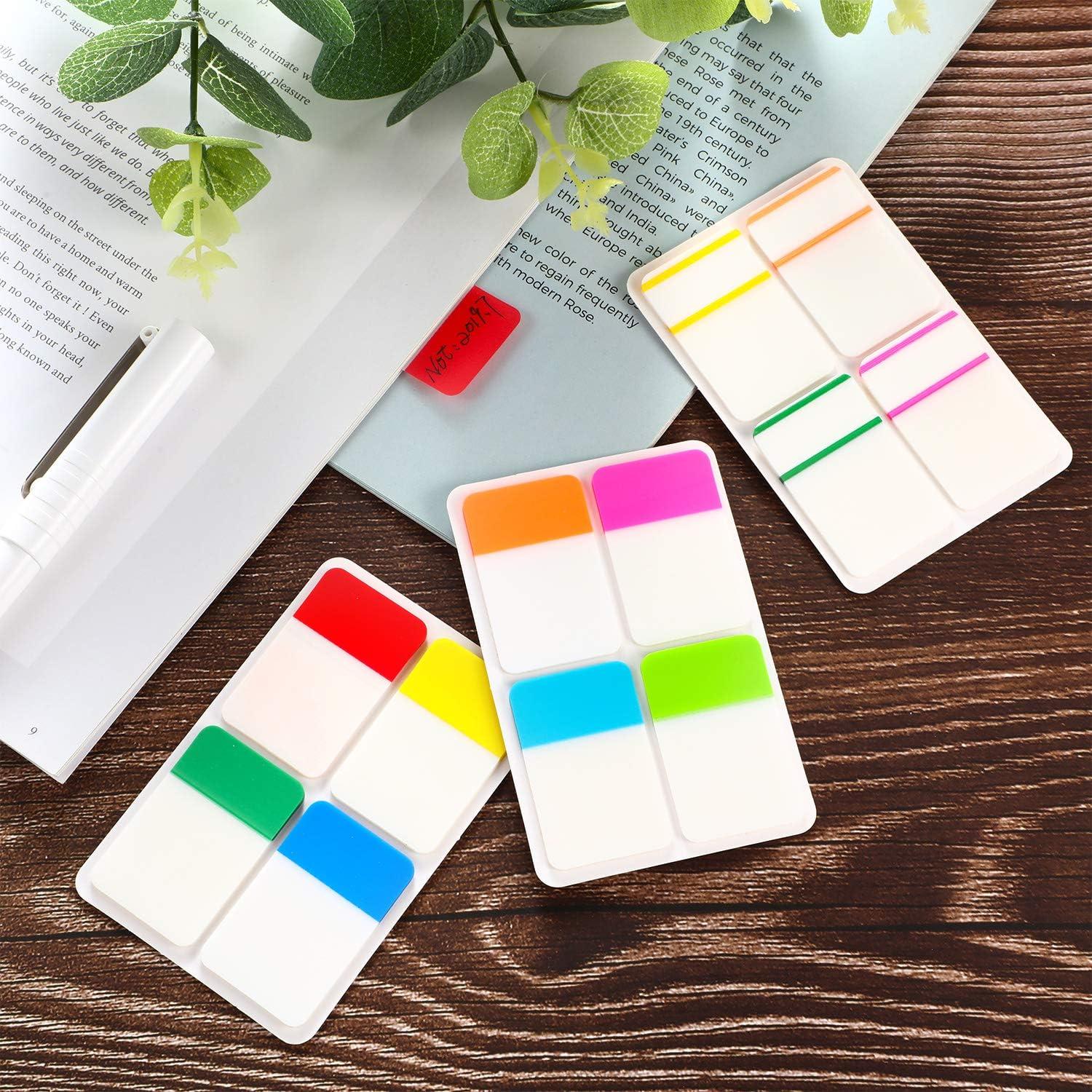 800 Piezas Pestañas Adhesivas JOVITEC 2.54 cm 12 Colores