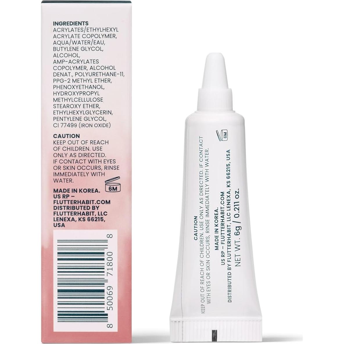 Adhesivo para Pestañas FlutterHabit Negro 9.1g - Secado Rápido