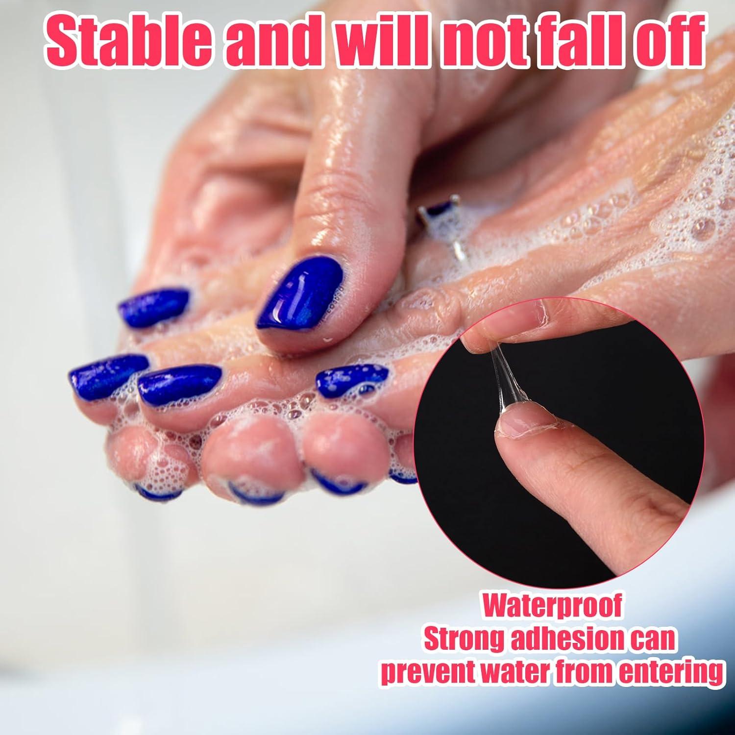 BOXOB 600 Pestañas Adhesivas para Uñas Falsas - 15 Tamaños