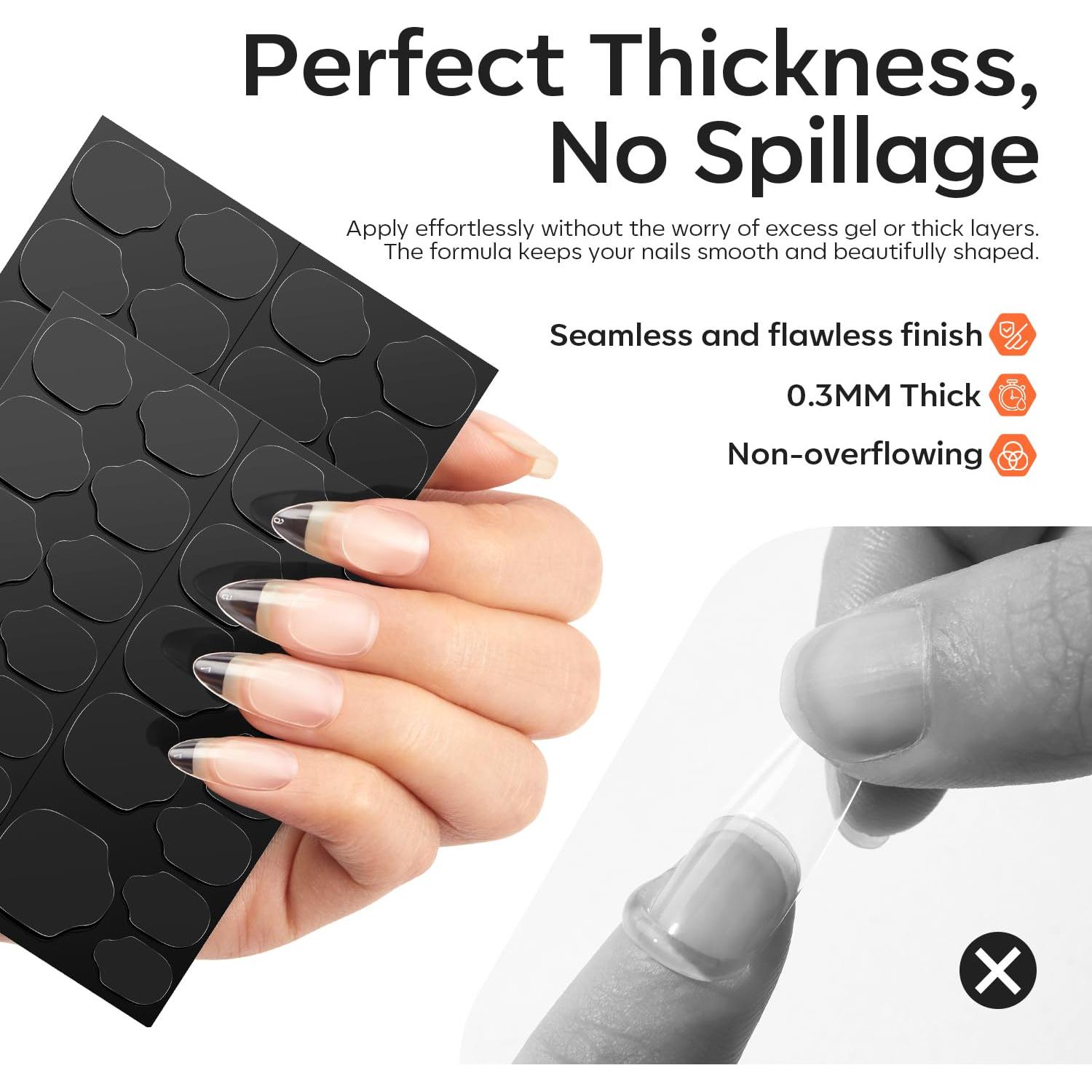 Pestañas Adhesivas para Uñas Modelones 240pcs 12 Tamaños