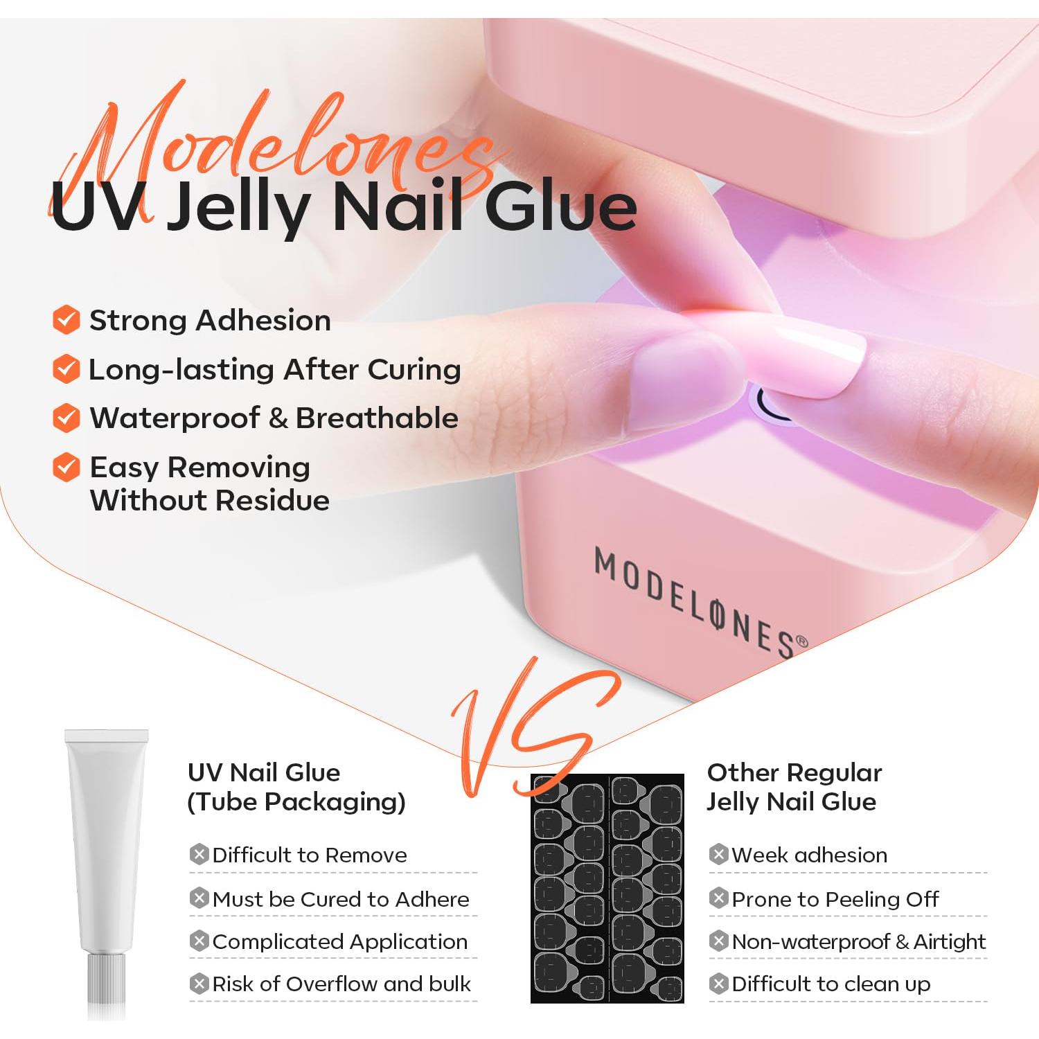 Pestañas Adhesivas para Uñas Modelones 240pcs 12 Tamaños