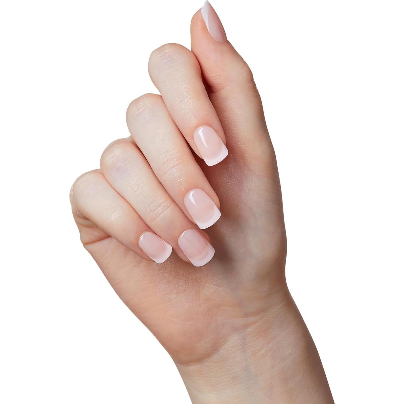 Uñas Postizas KISS imPRESS Francesas Heroico Cortas 30 Uñas