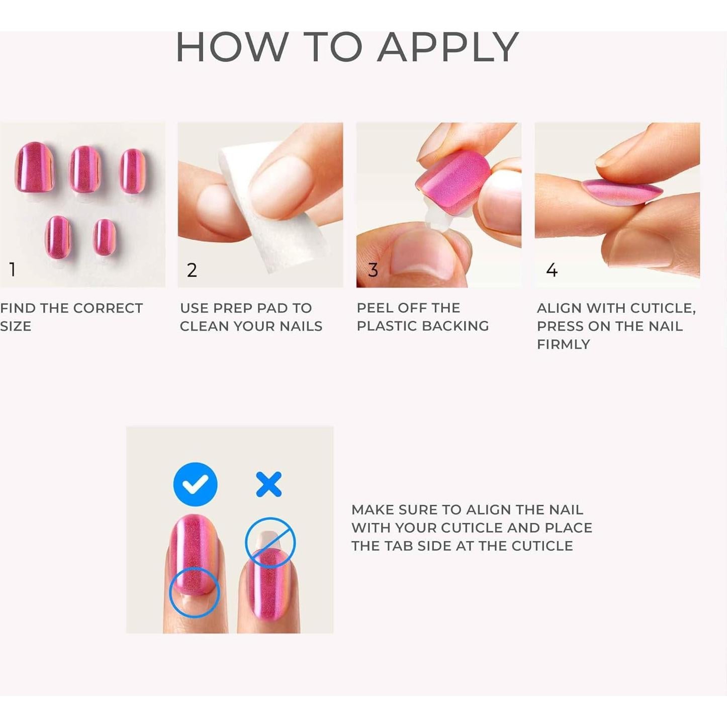 Uñas Postizas KISS colorFX Amor Agrio Cortas Ovaladas 30 Uñas