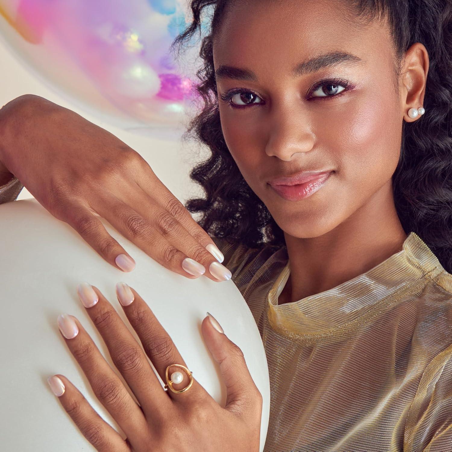 Uñas Postizas KISS colorFX Amor Agrio Cortas Ovaladas 30 Uñas