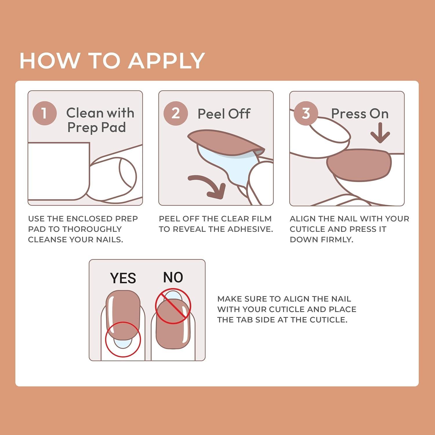 Uñas Postizas KISS imPRESS Serenidad Rosa Medio 30 Uñas