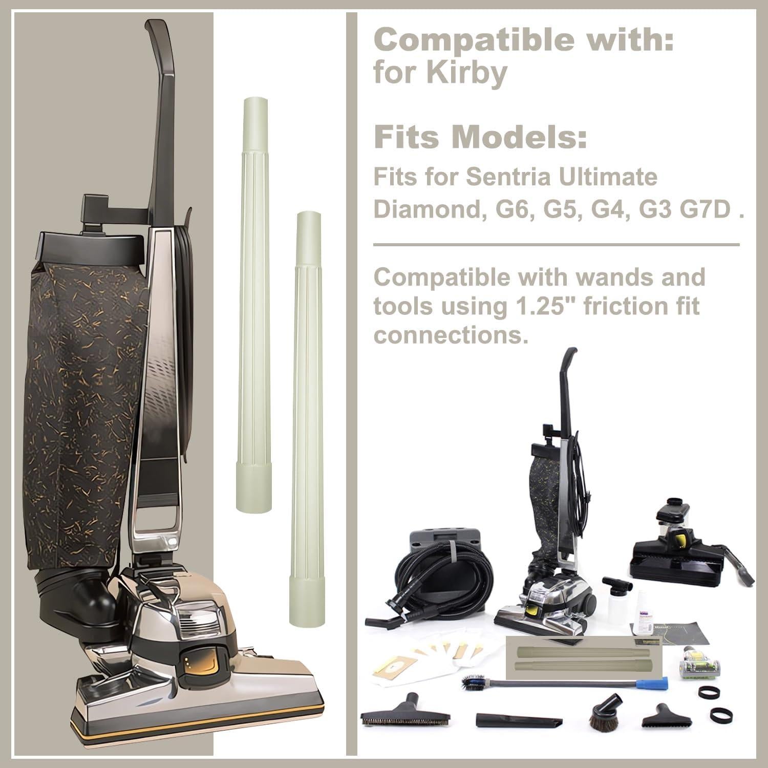 Varilla de Aspiradora HASMX 48.26 cm Plástico Blanco 2-Pack