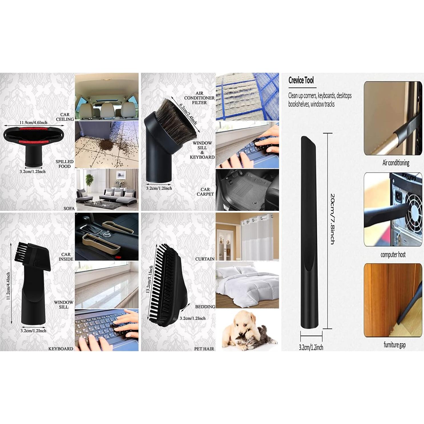 Kit de Accesorios para Aspiradoras VACEXT - 6 Piezas + Adaptadores