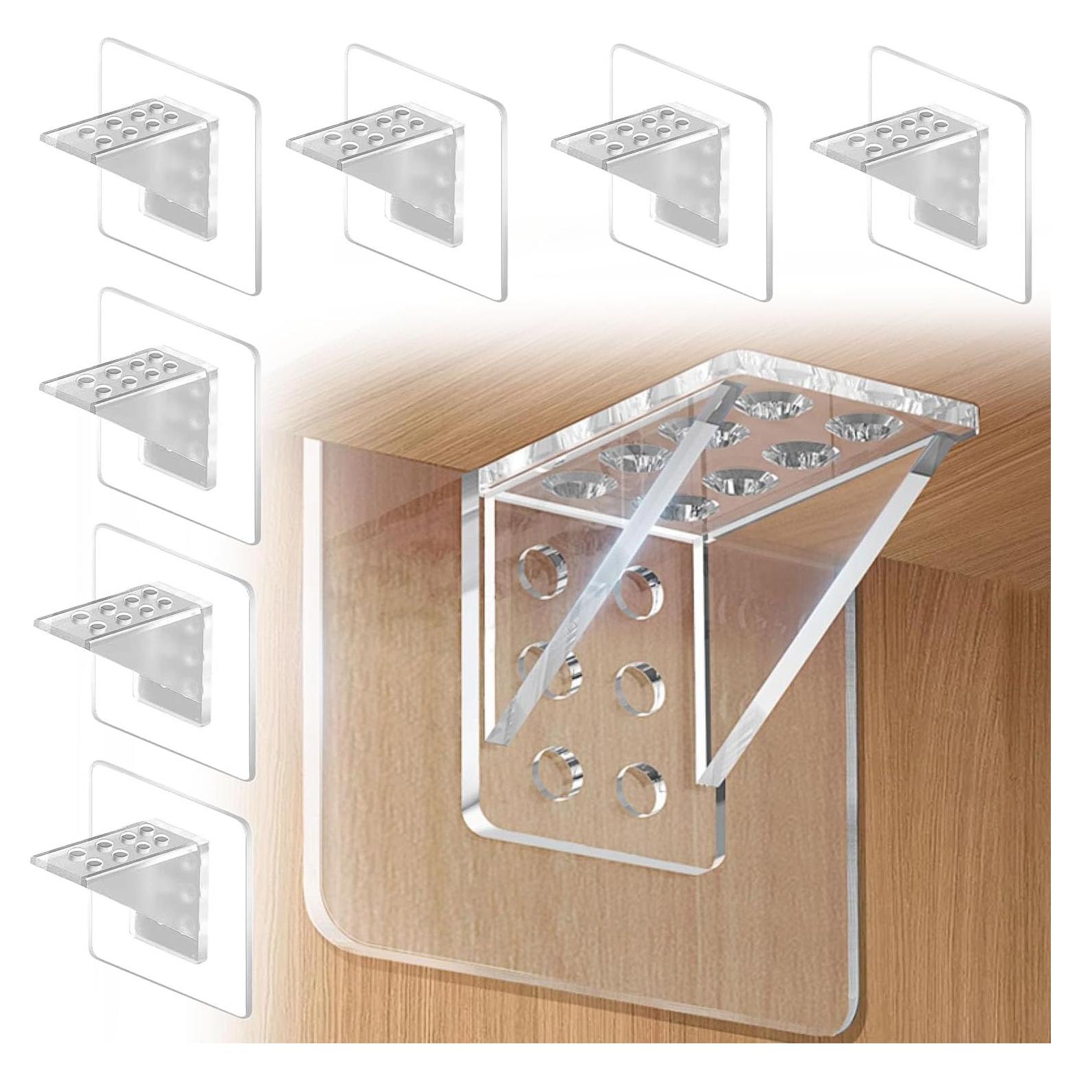 24 Soportes Adhesivos para Estantes Ourart - Tamaño Grande