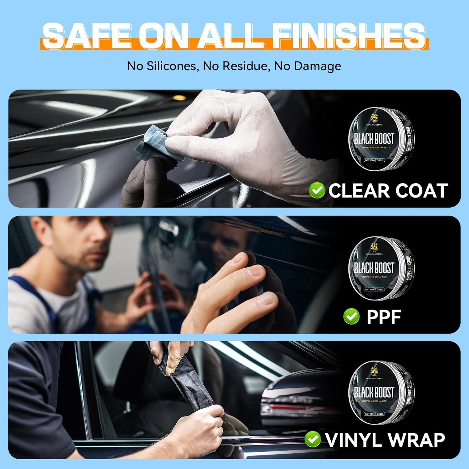 Cera para Autos Negra Carnauba 180g - Brillo y Protección