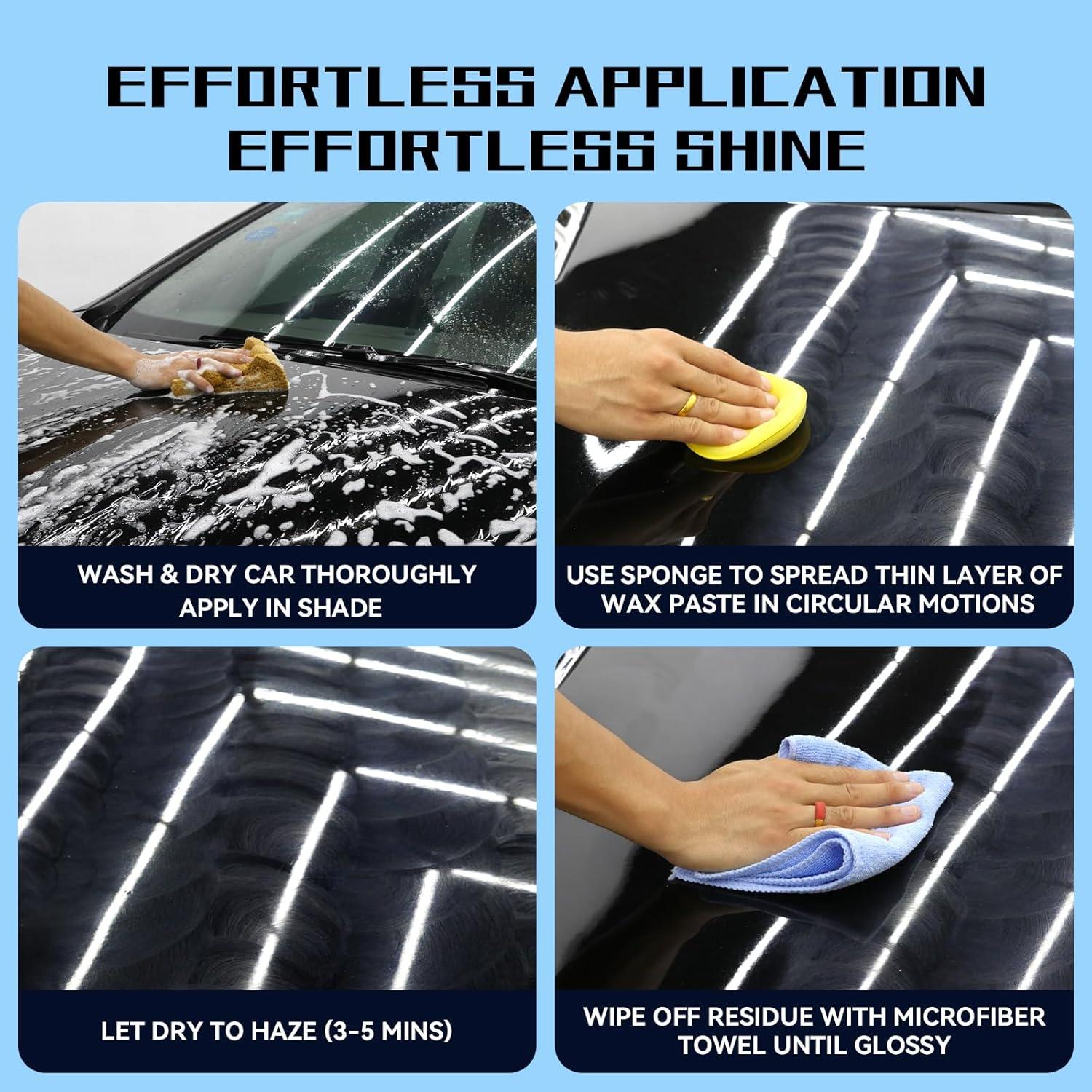 Cera para Autos Negra Carnauba 180g - Brillo y Protección