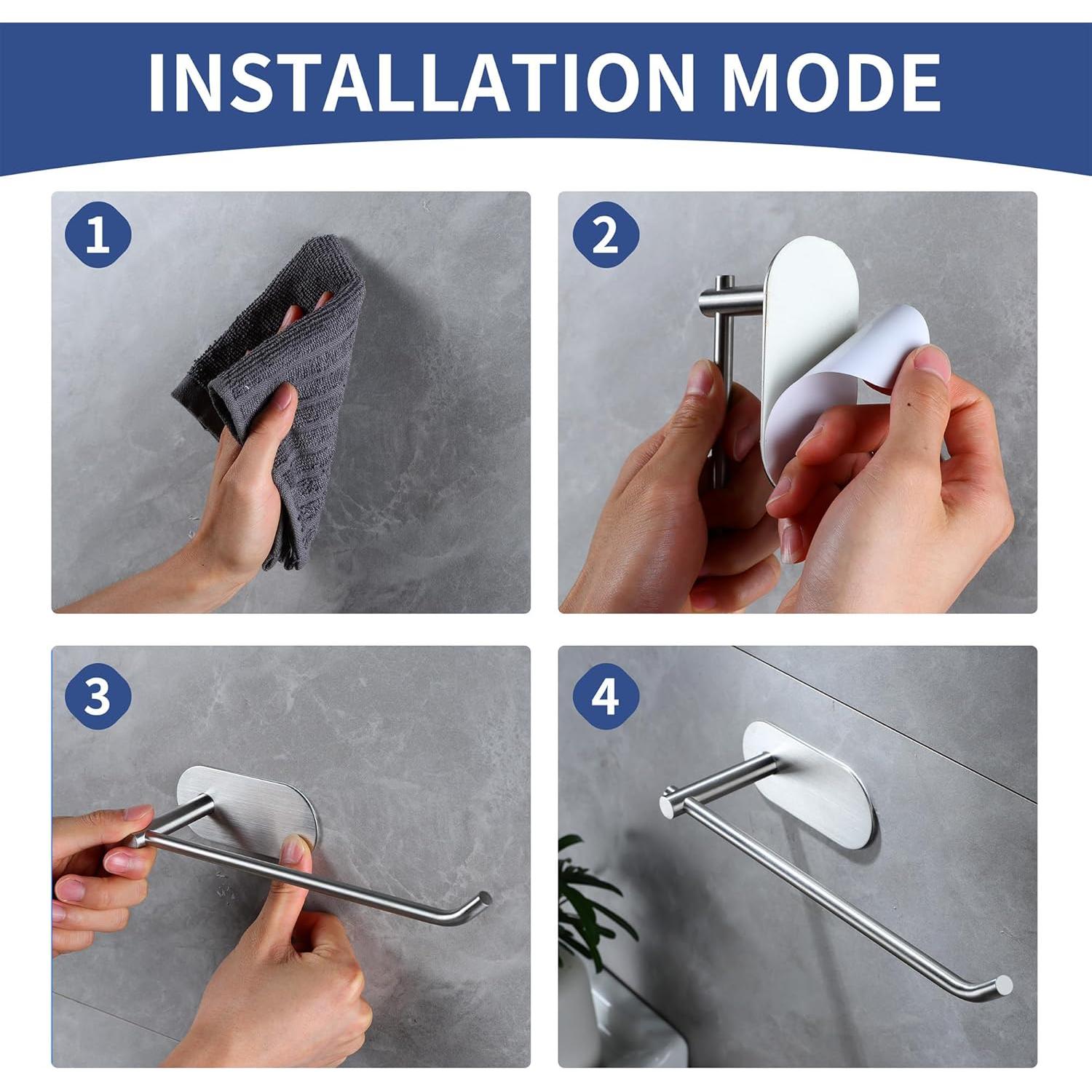 Soporte para Toallas de Mano SUNTECH Acero Inoxidable 2 Paquetes