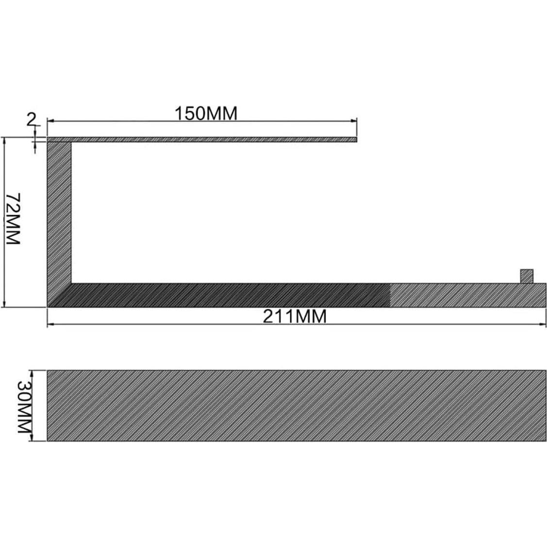 Soporte de Toalla Autoadhesivo Hallyware Acero Inoxidable Negro Mate