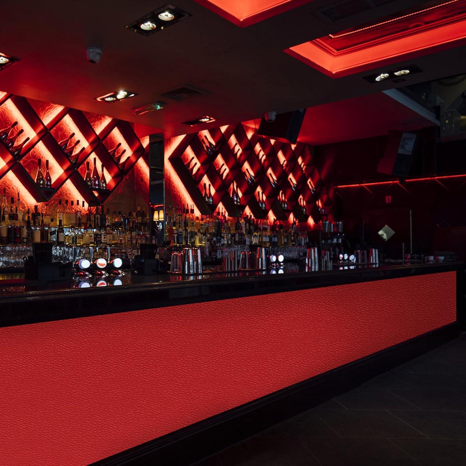 Parche de Reparación de Cuero Uooar 39.88x101.6 cm Rojo