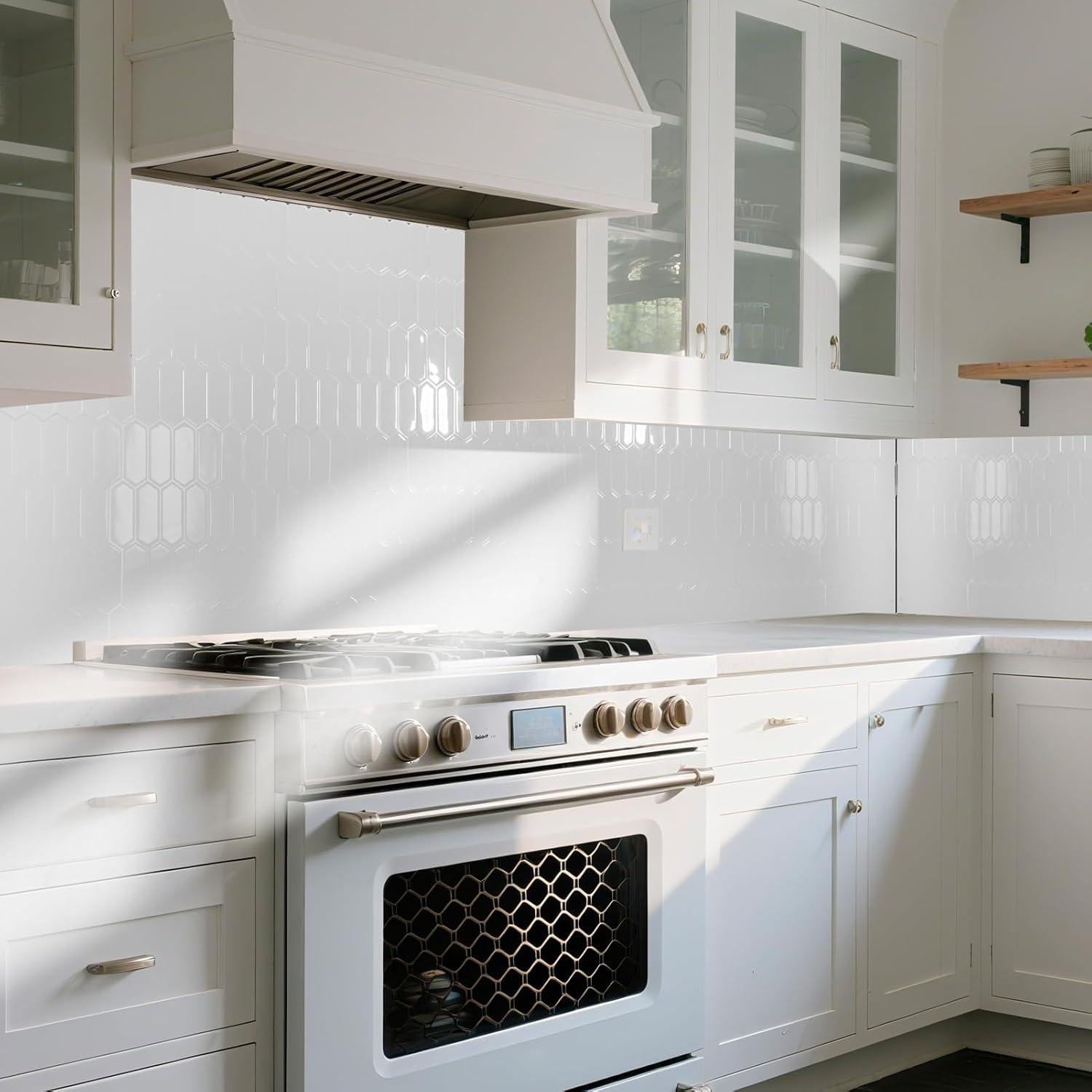 Azulejos Autoadhesivos Art3d 10 Hojas Vinilo Blanco 30.48x30.48cm