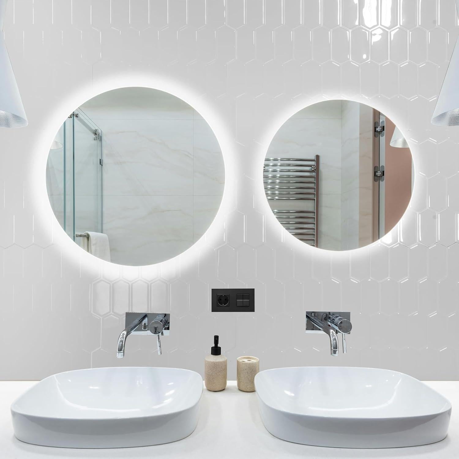 Azulejos Autoadhesivos Art3d 10 Hojas Vinilo Blanco 30.48x30.48cm