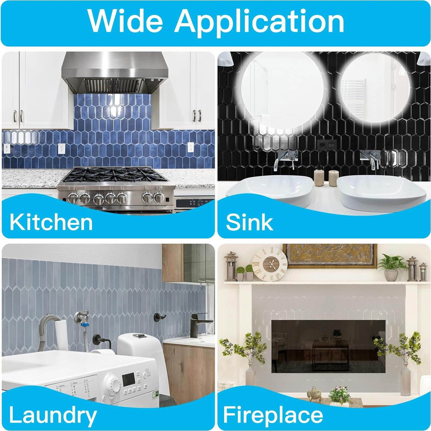 Azulejos Autoadhesivos Art3d 10 Hojas Vinilo Blanco 30.48x30.48cm