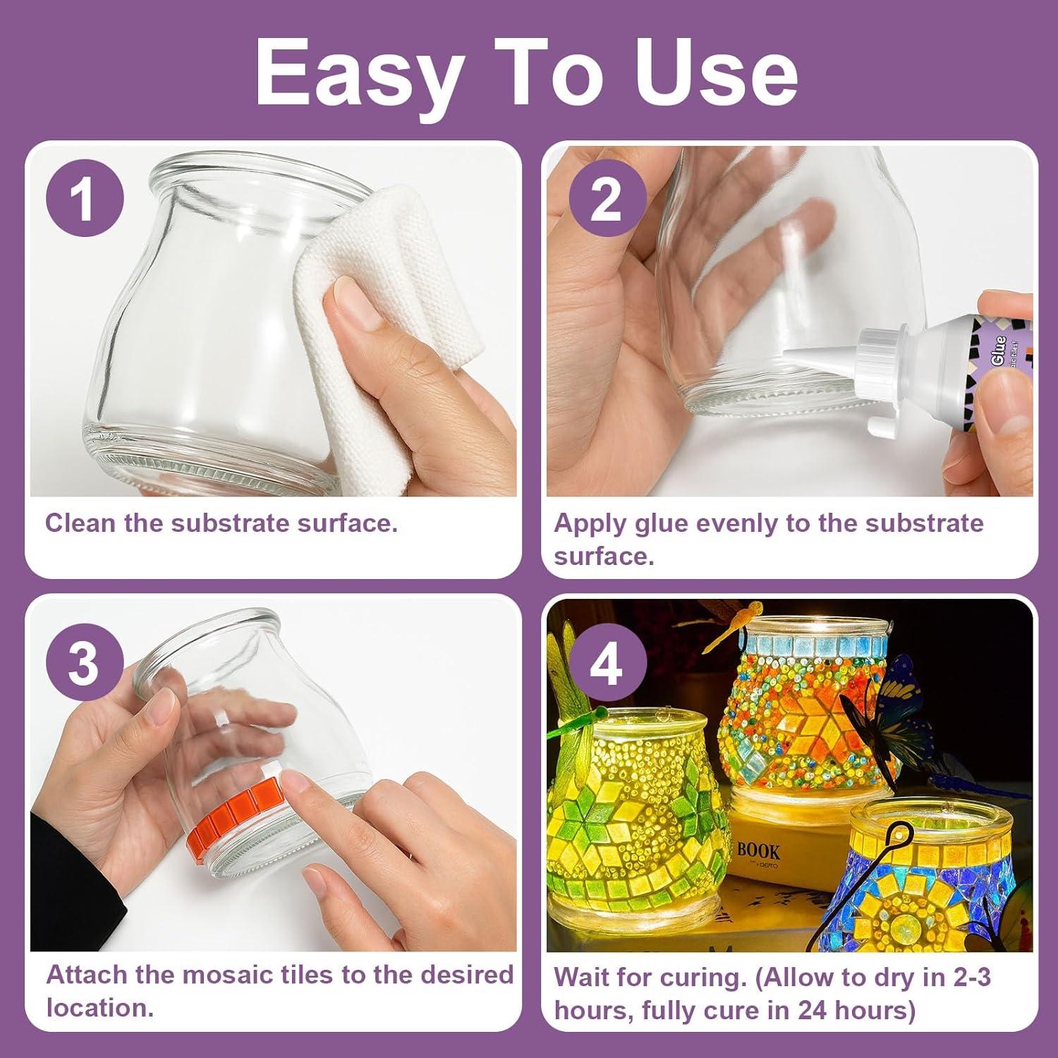 Pegamento para Mosaicos 100g 1DFAUL - Secado Rápido y Transparente