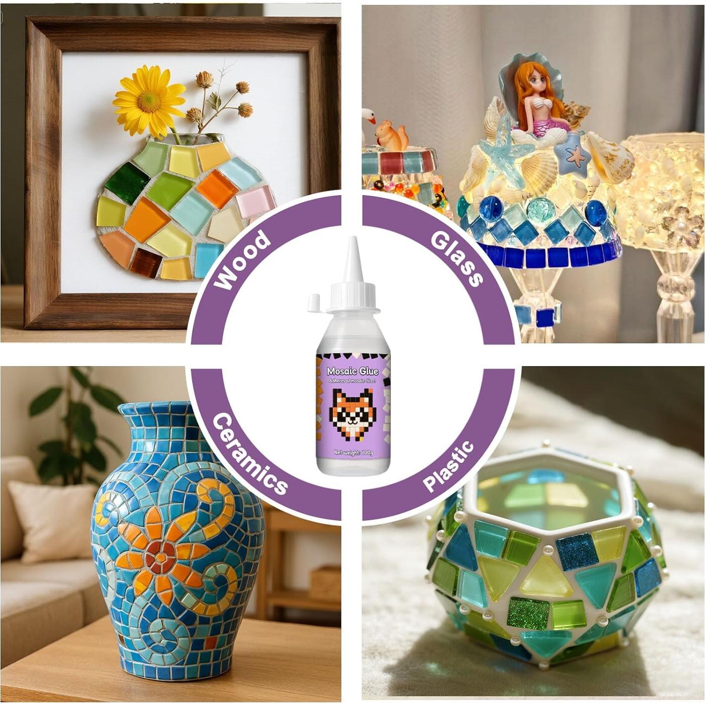 Pegamento para Mosaicos 100g 1DFAUL - Secado Rápido y Transparente