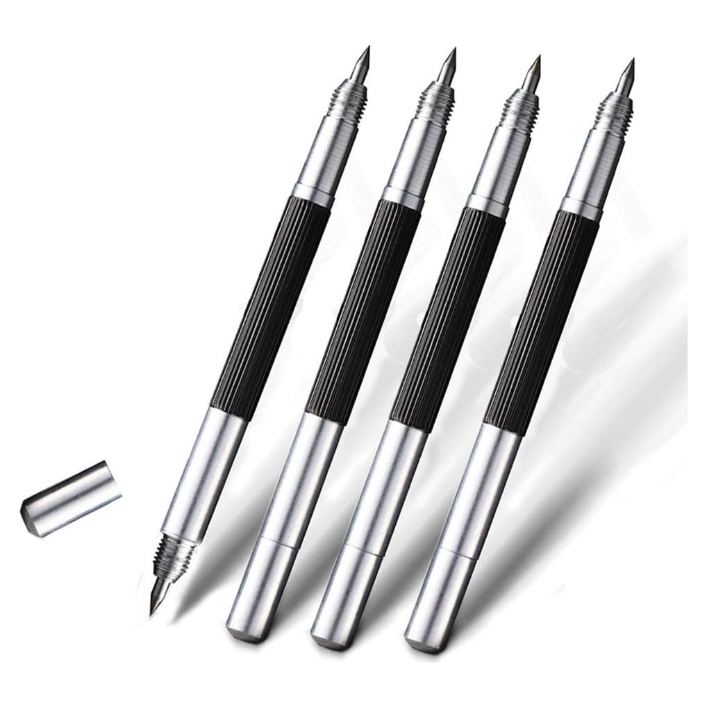 Scriber Doble Cabeza Tungsteno Deartisan 4 Paquetes 9.5 Mohs