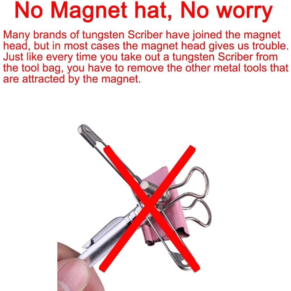 Scriber Doble Cabeza Tungsteno Deartisan 4 Paquetes 9.5 Mohs