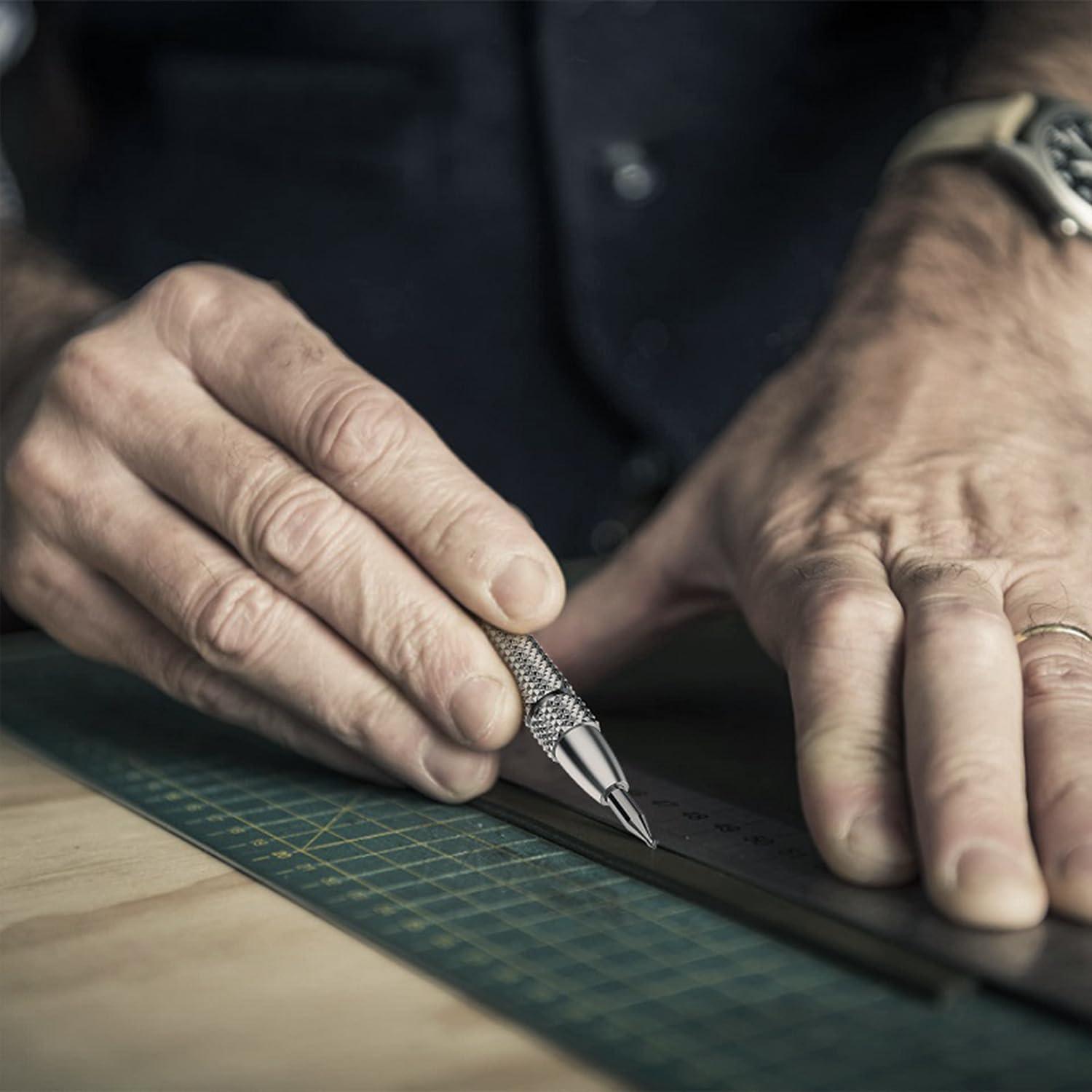 Paquete de 2 herramientas de grabado Mriuuod con 10 puntas y regla 15cm