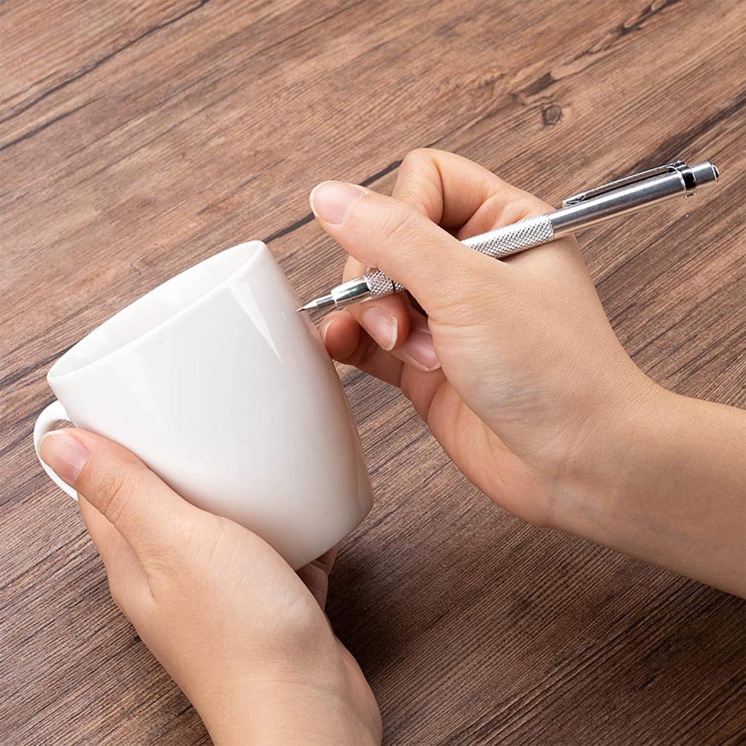 Paquete de 2 herramientas de grabado Mriuuod con 10 puntas y regla 15cm