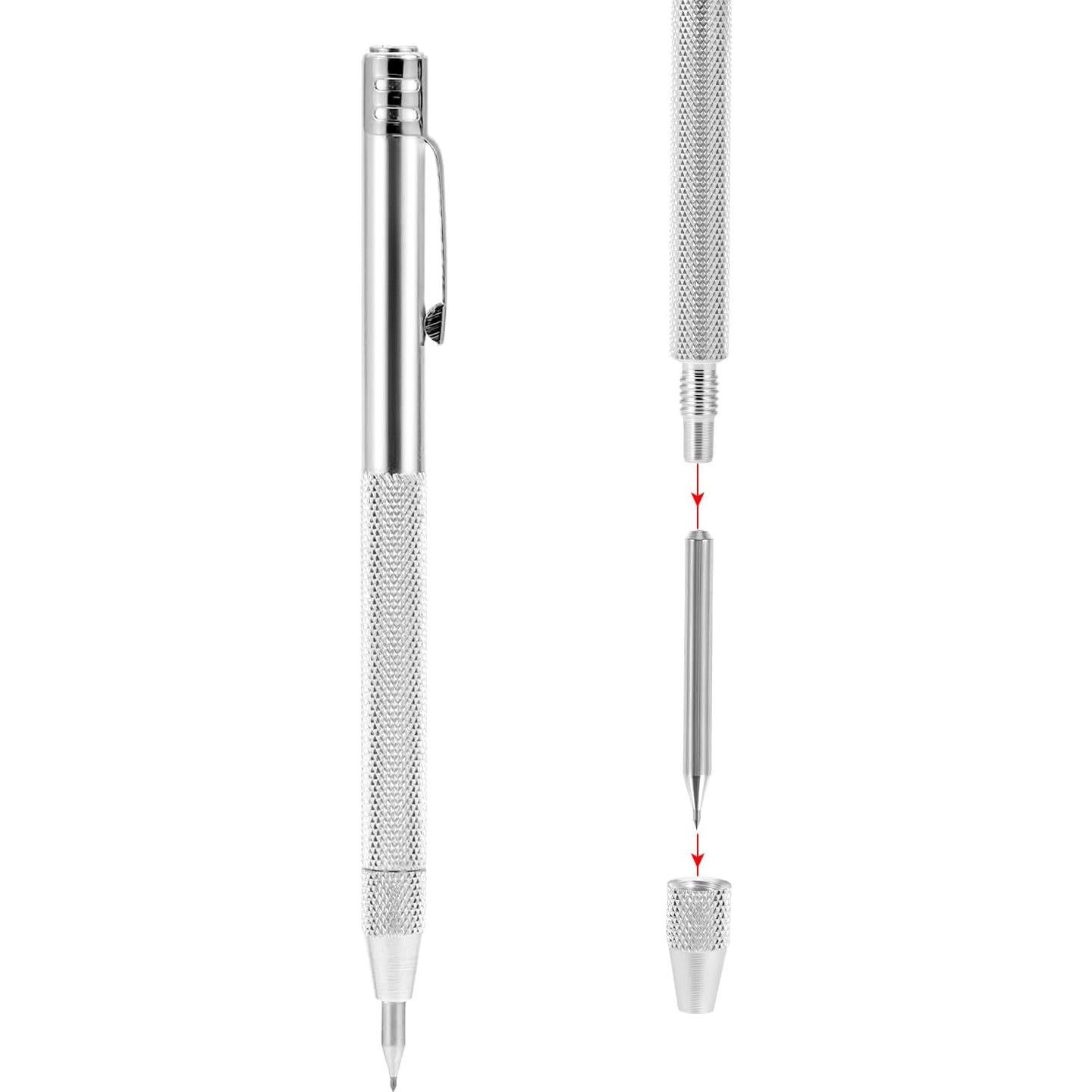 QWORK Scriber Carburo de Tungsteno 4 Piezas con 20 Puntas