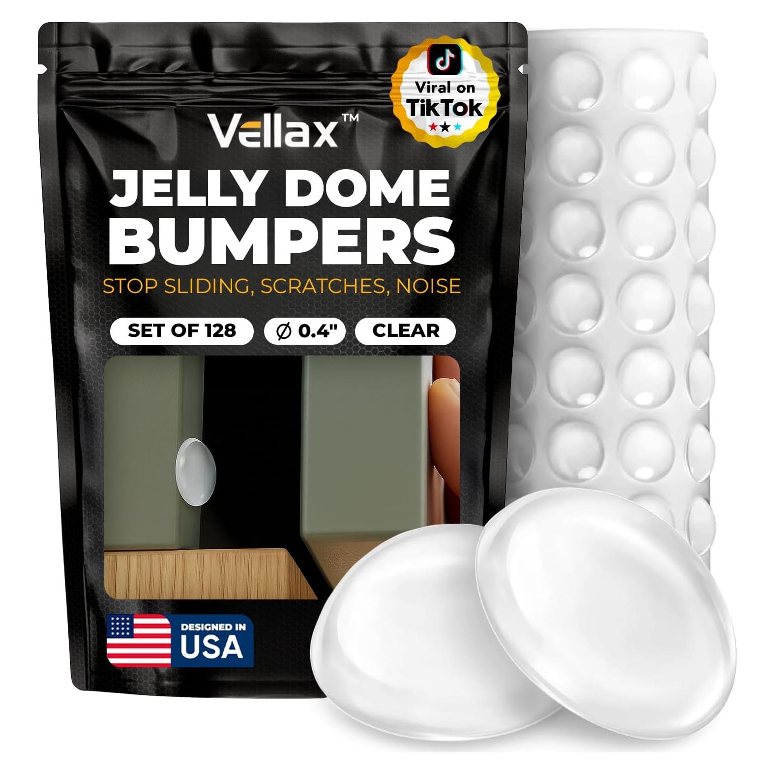 Bumpers Adhesivos Transparentes Vellax 128 Pcs - Silicona Premium