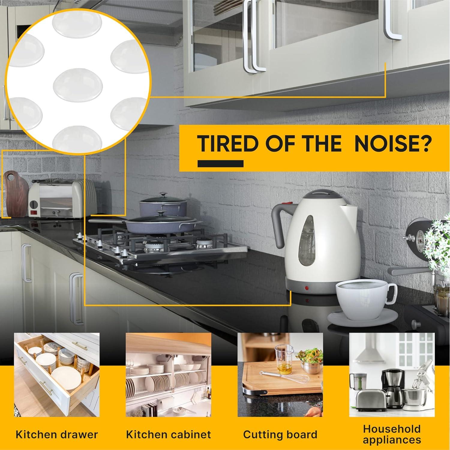 Bumpers Adhesivos Transparentes Vellax 128 Pcs - Silicona Premium