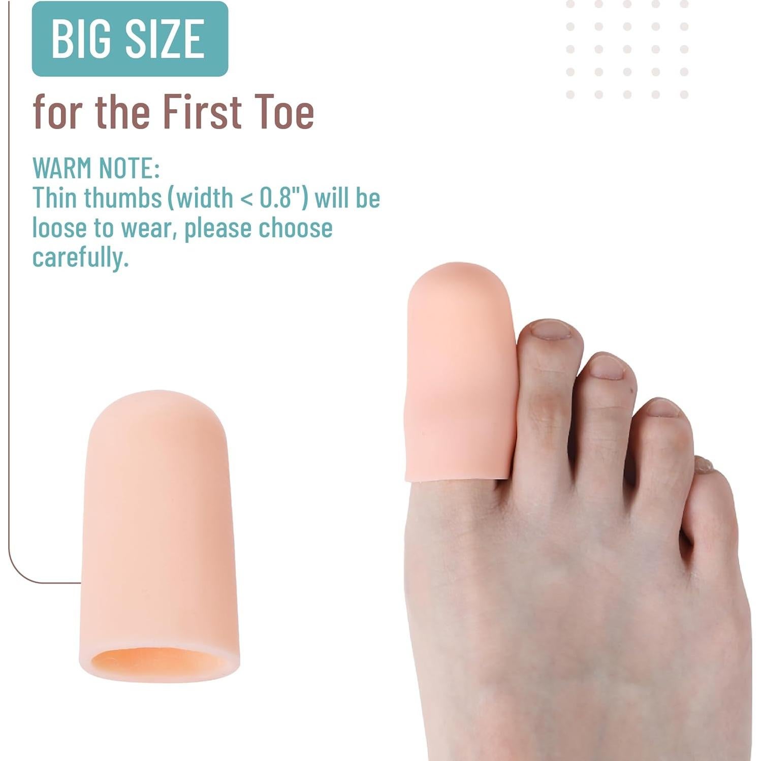 Protectores de Dedos de Silicona Dr. JK - 4 Pares Grande Color Piel