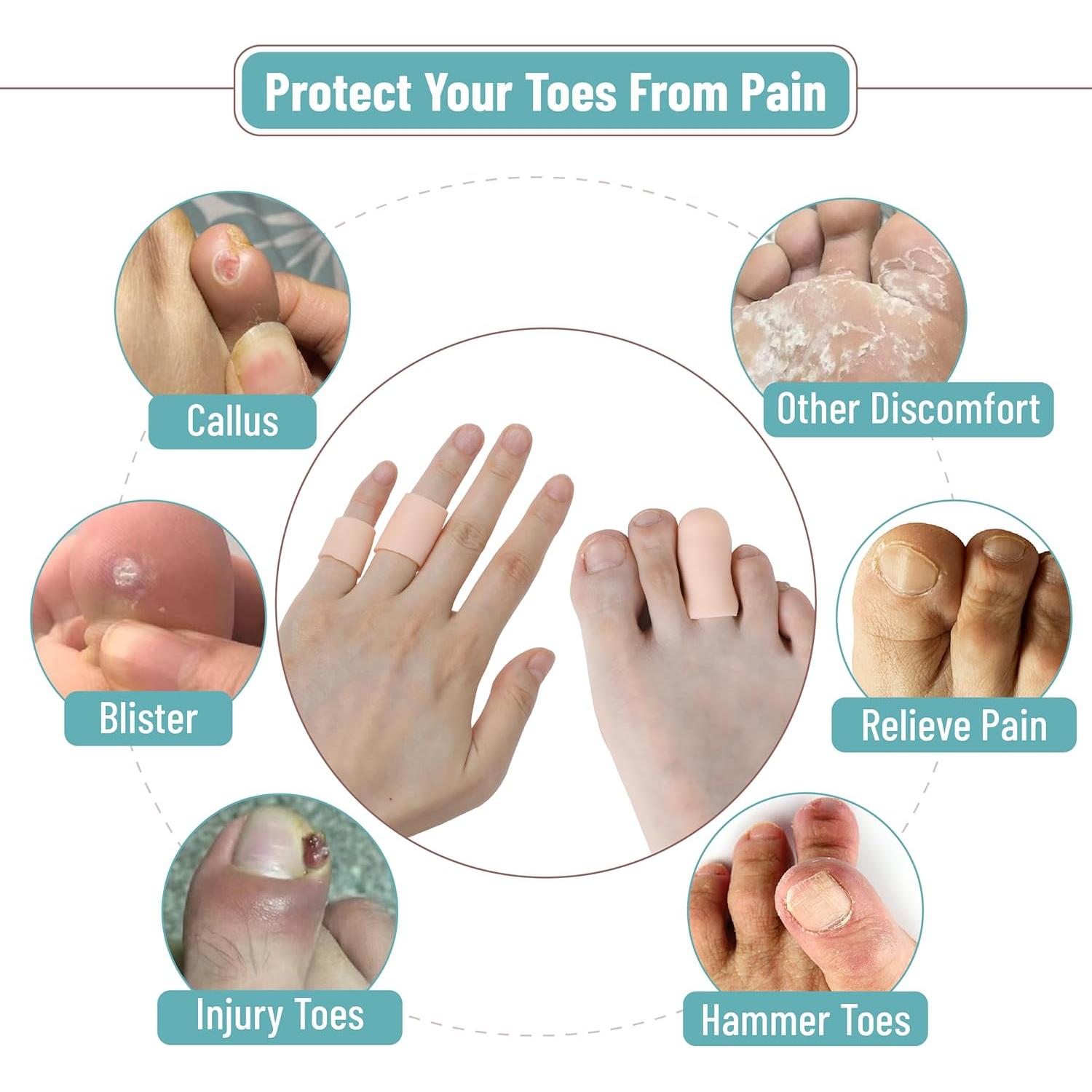 Protectores de Dedos de Silicona Dr. JK - 4 Pares Grande Color Piel