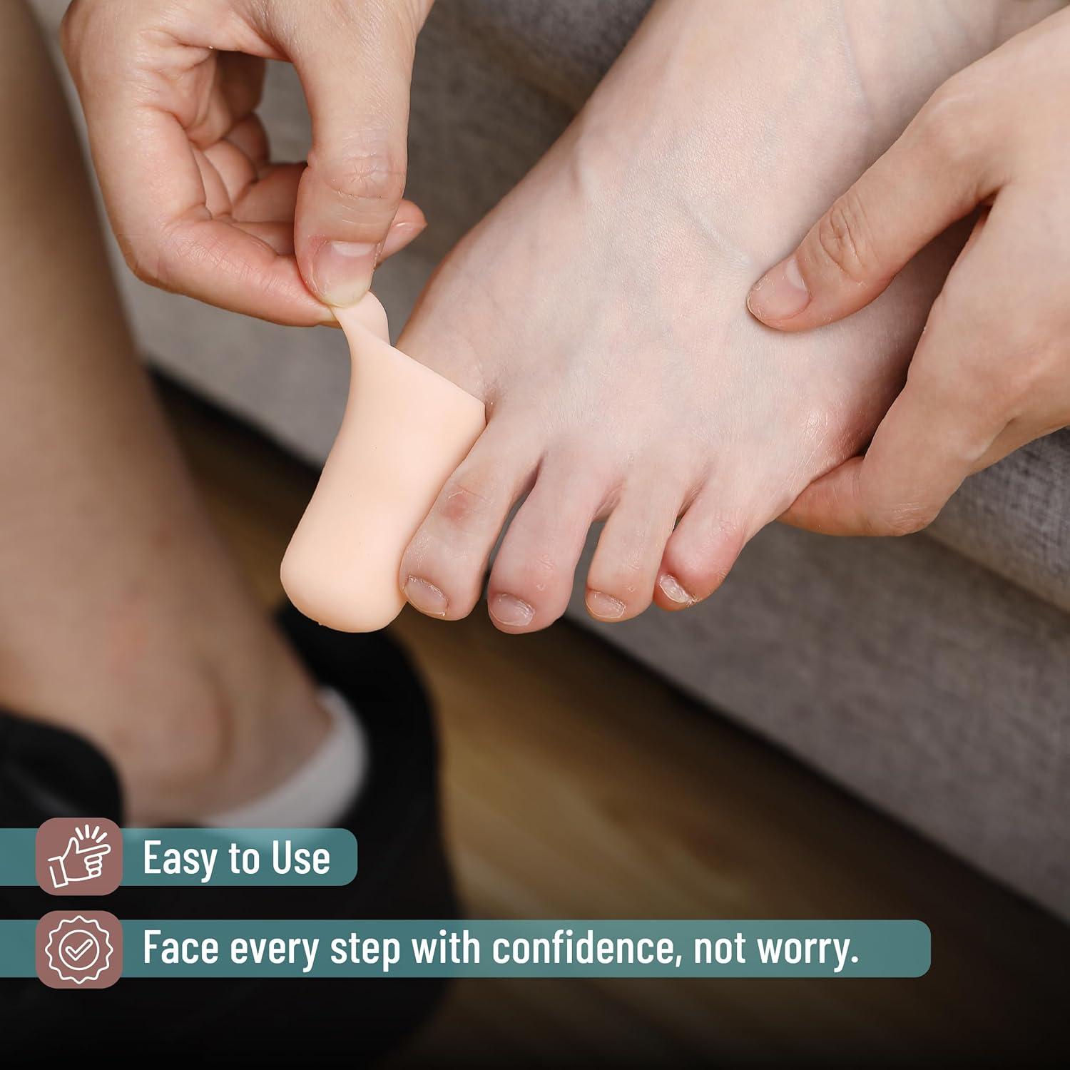 Protectores de Dedos de Silicona Dr. JK - 4 Pares Grande Color Piel